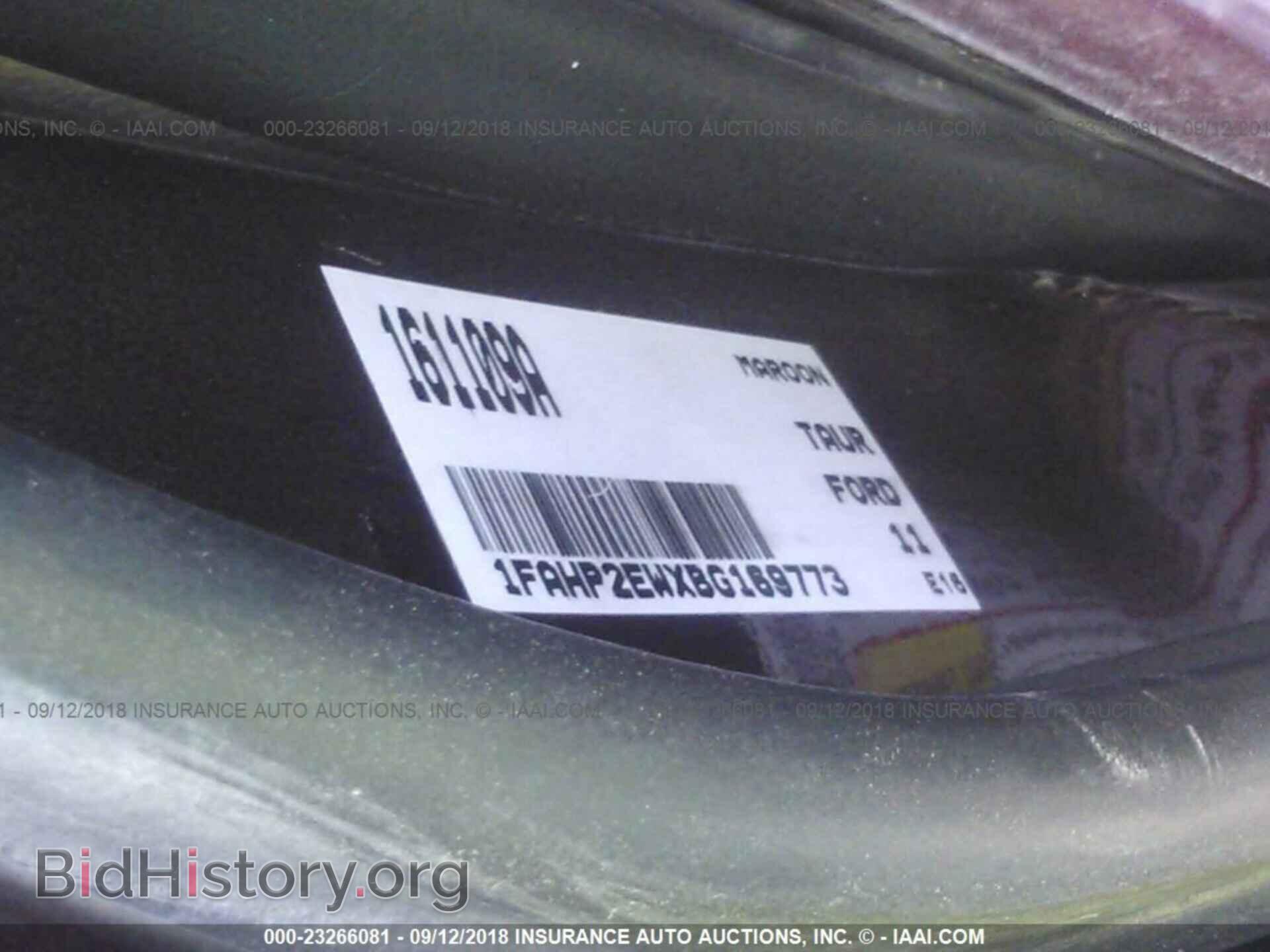 2011 FORD TAURUS - VIN: 1FAHP2EWXBG169773 - Фото 9