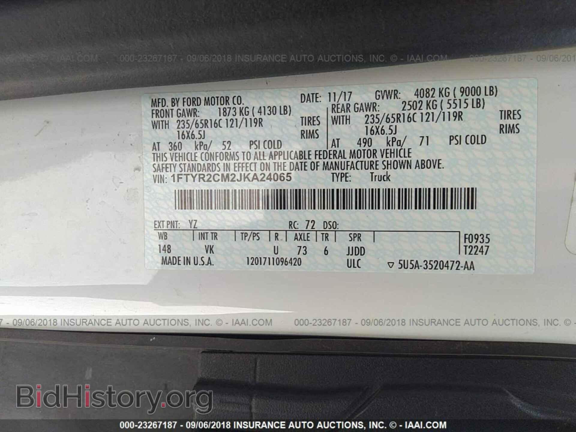2018 Ford Transit - VIN: 1FTYR2CM2JKA24065 - Photo 9