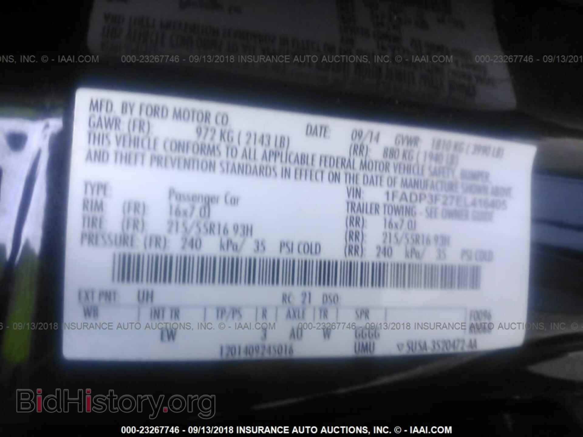 2014 FORD FOCUS - VIN: 1FADP3F27EL416405 - Photo 9