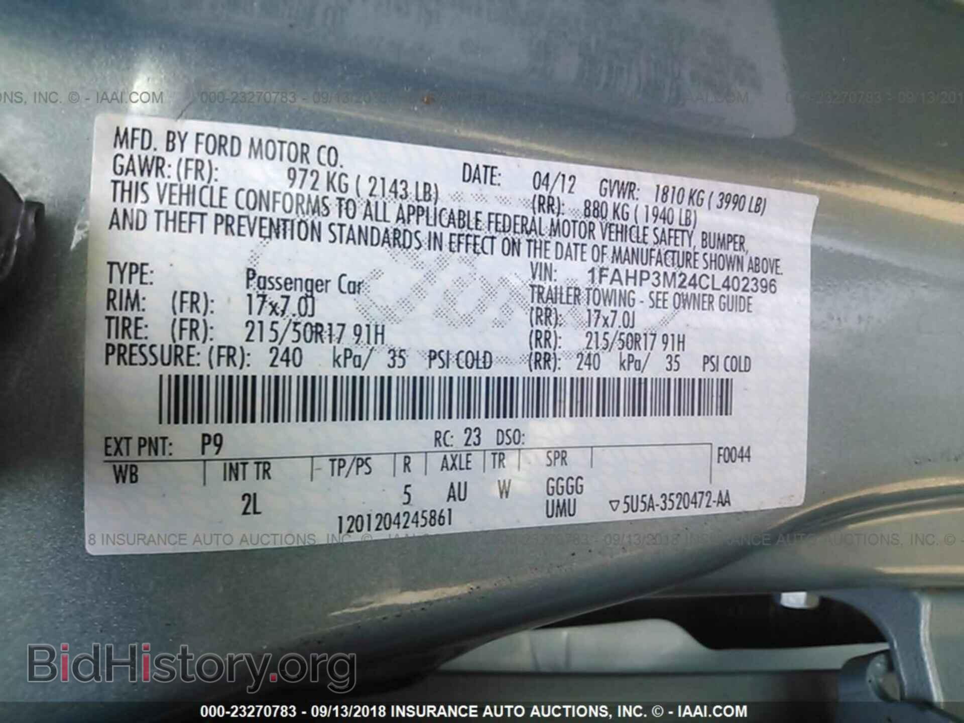 2012 Ford Focus - VIN: 1FAHP3M24CL402396 - Photo 9
