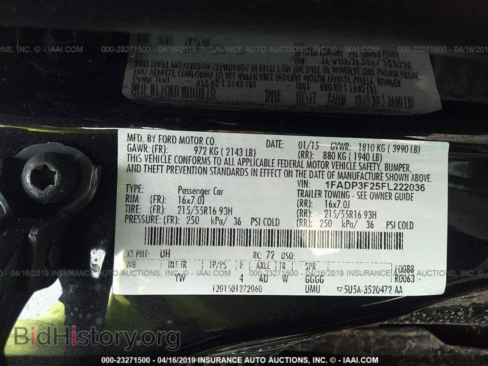 2015 FORD FOCUS - VIN: 1FADP3F25FL222036 - Фото 9