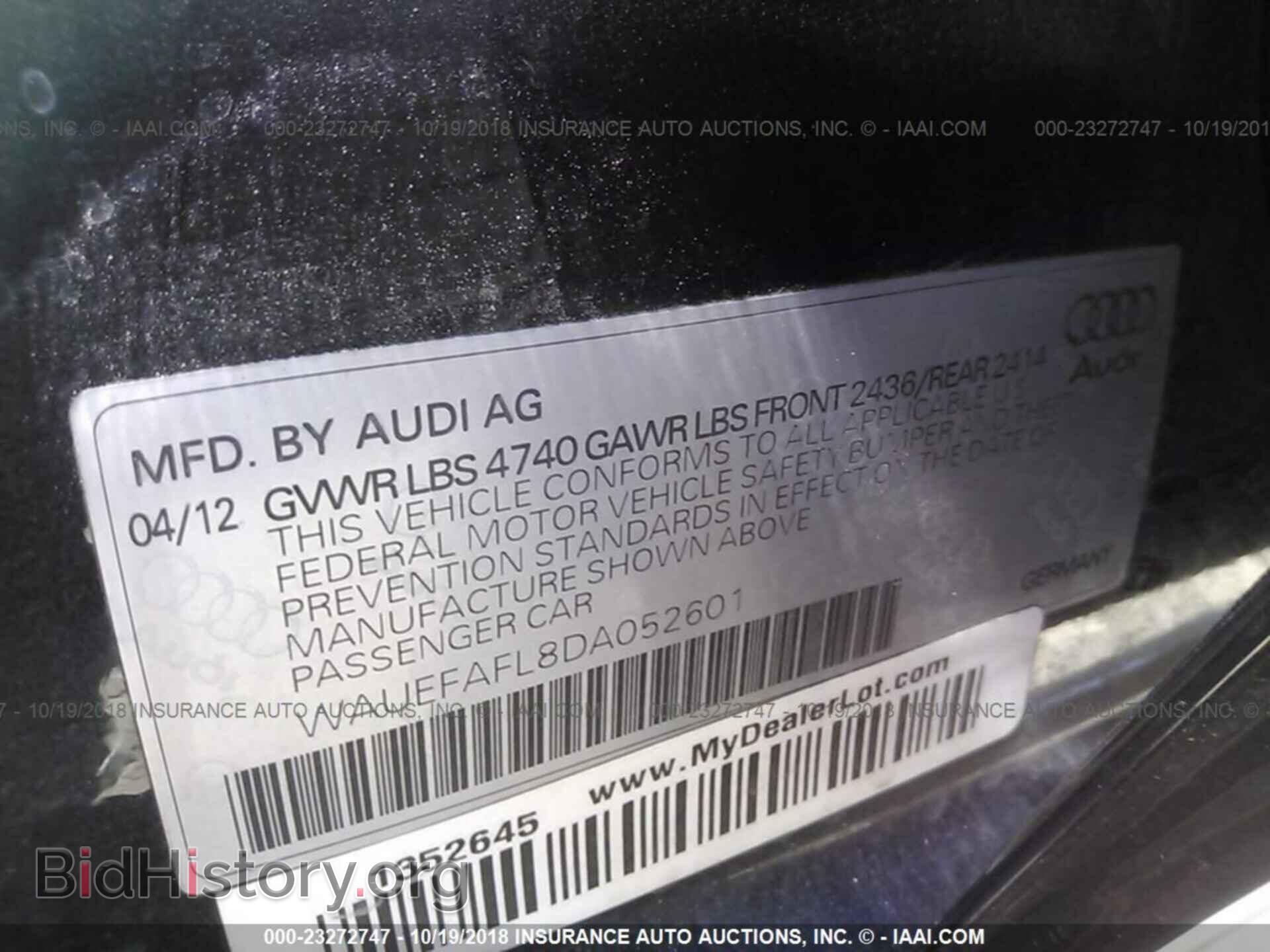 2013 Audi A4 - VIN: WAUEFAFL8DA052601 - Фото 9