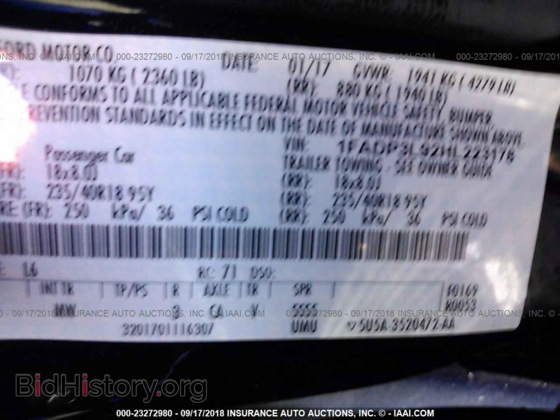 2017 FORD FOCUS - VIN: 1FADP3L92HL223178 - Фото 9