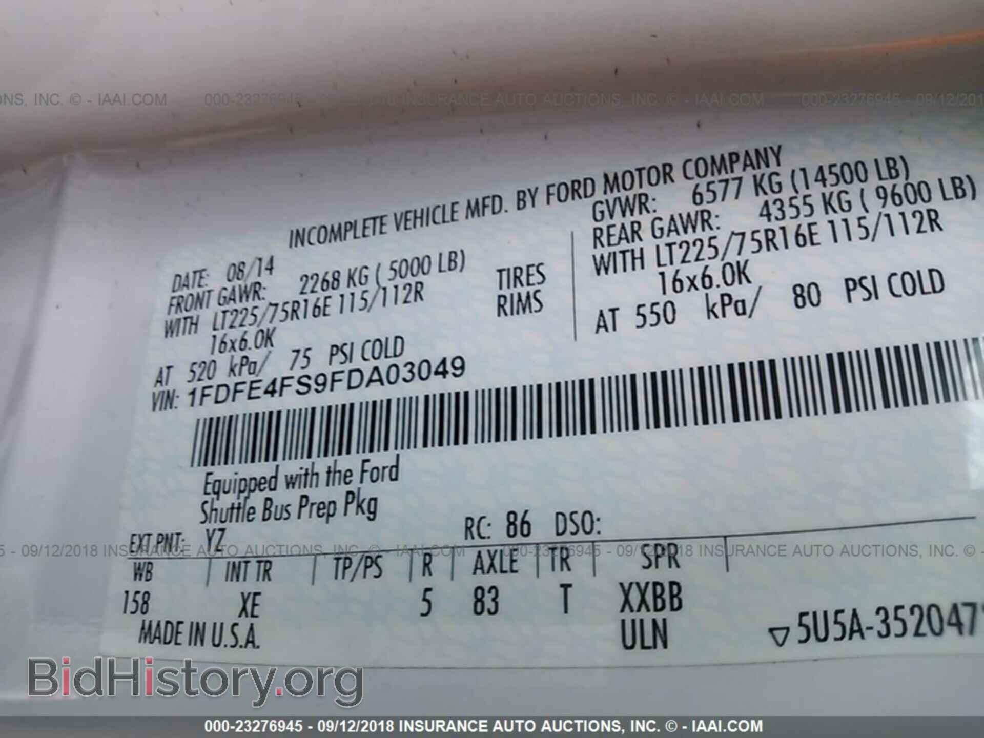 2015 Ford Econoline - VIN: 1FDFE4FS9FDA03049 - Photo 10