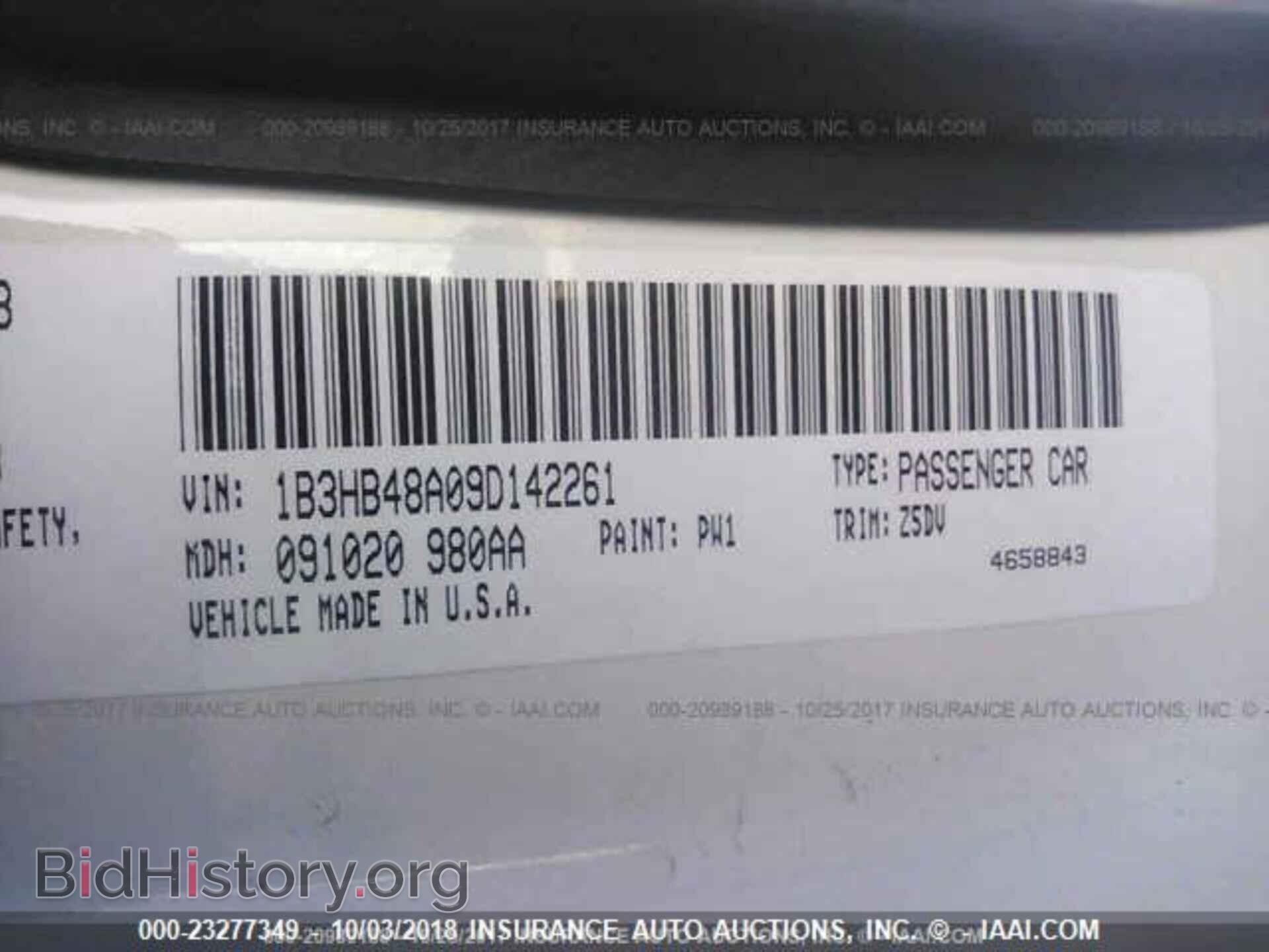 2009 DODGE CALIBER - VIN: 1B3HB48A09D142261 - Фото 9