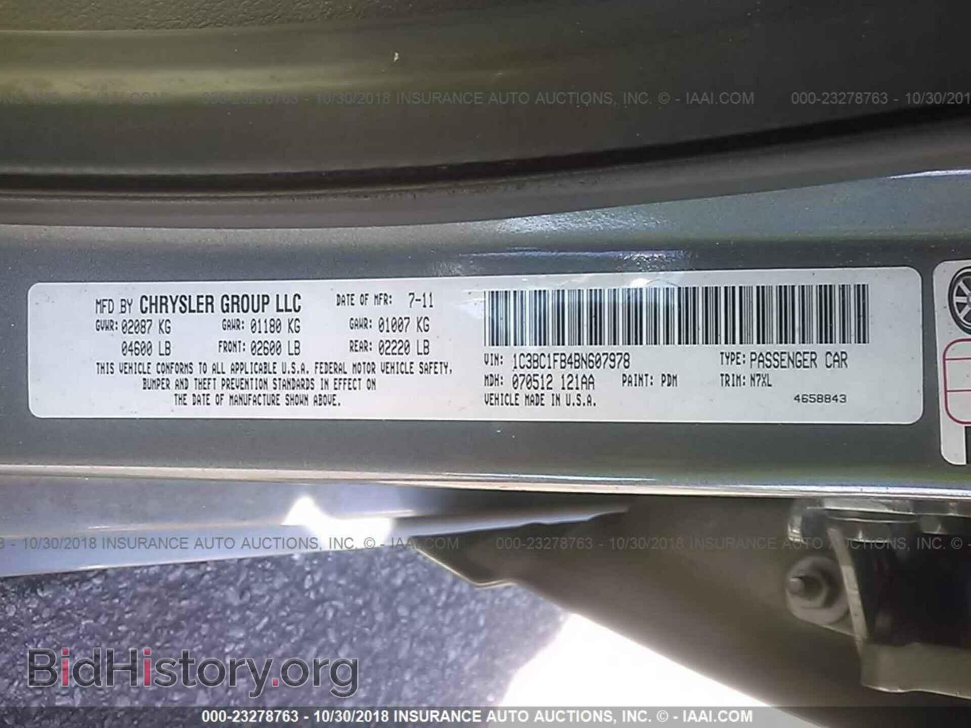2011 Chrysler 200 - VIN: 1C3BC1FB4BN607978 - Photo 9