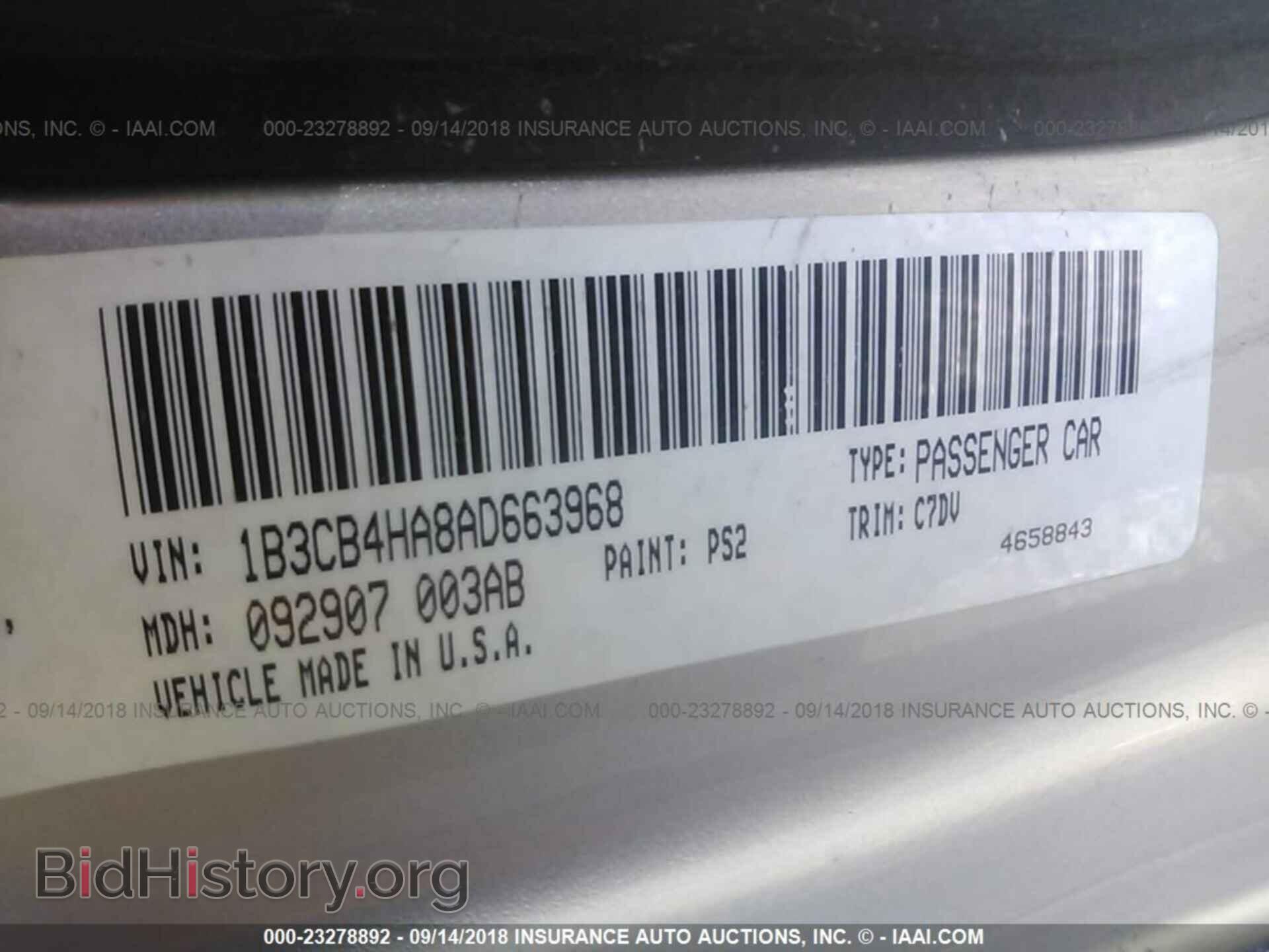 2010 DODGE CALIBER - VIN: 1B3CB4HA8AD663968 - Фото 9