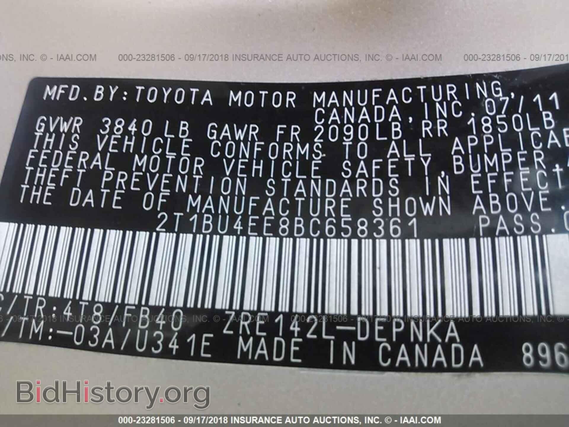 2011 Toyota Corolla - VIN: 2T1BU4EE8BC658361 - Photo 9
