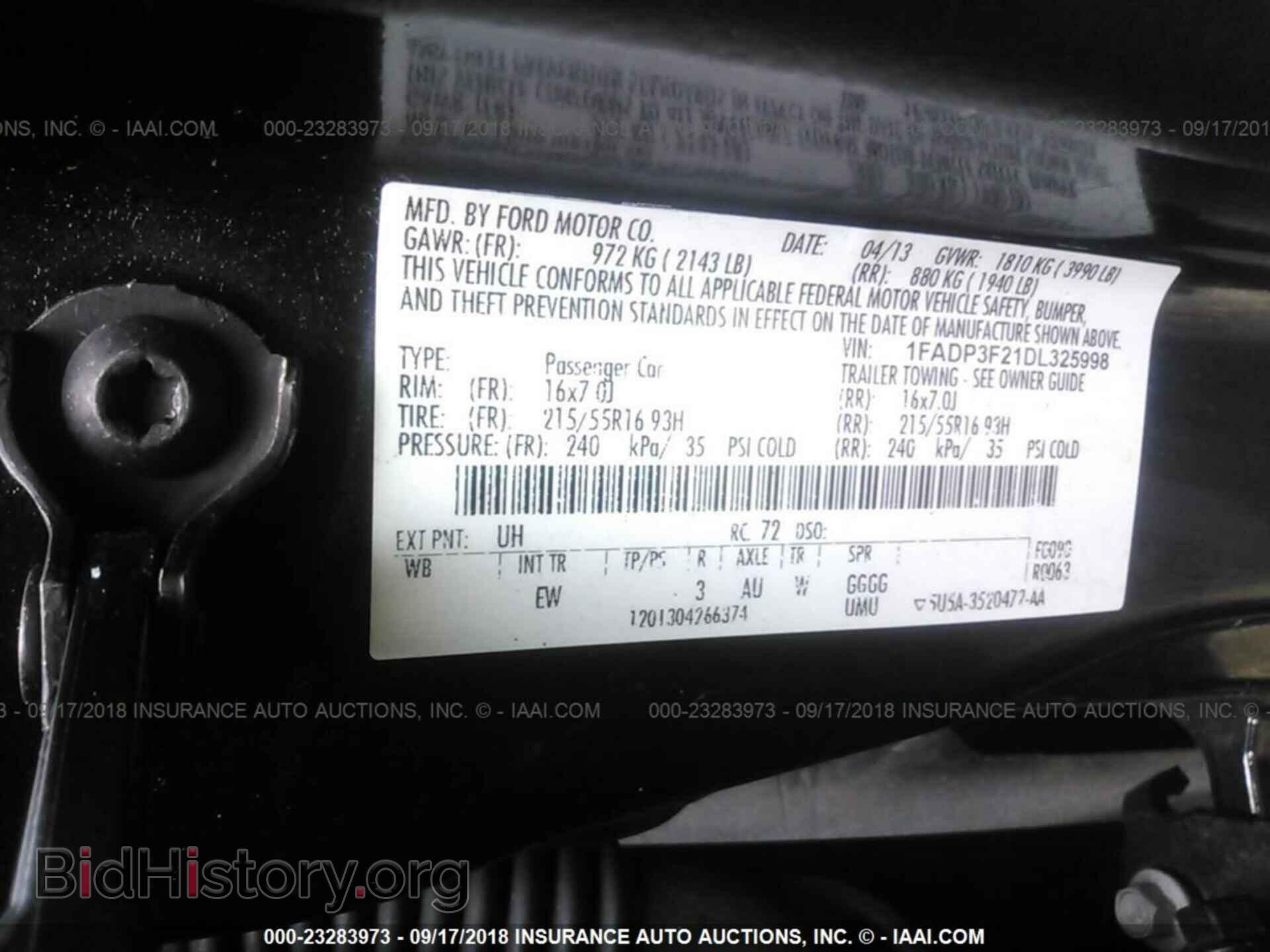 2013 Ford Focus - VIN: 1FADP3F21DL325998 - Фото 9