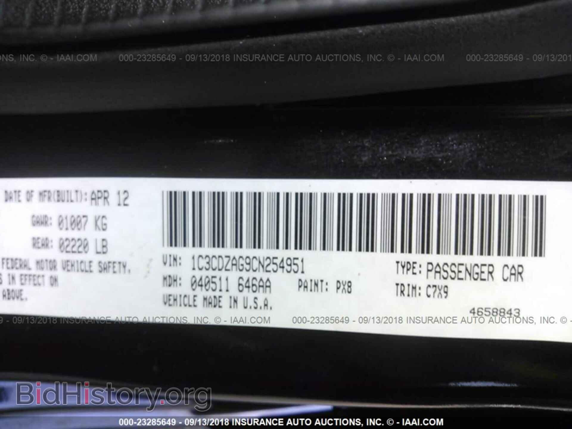 2012 Dodge Avenger - VIN: 1C3CDZAG9CN254951 - Photo 9