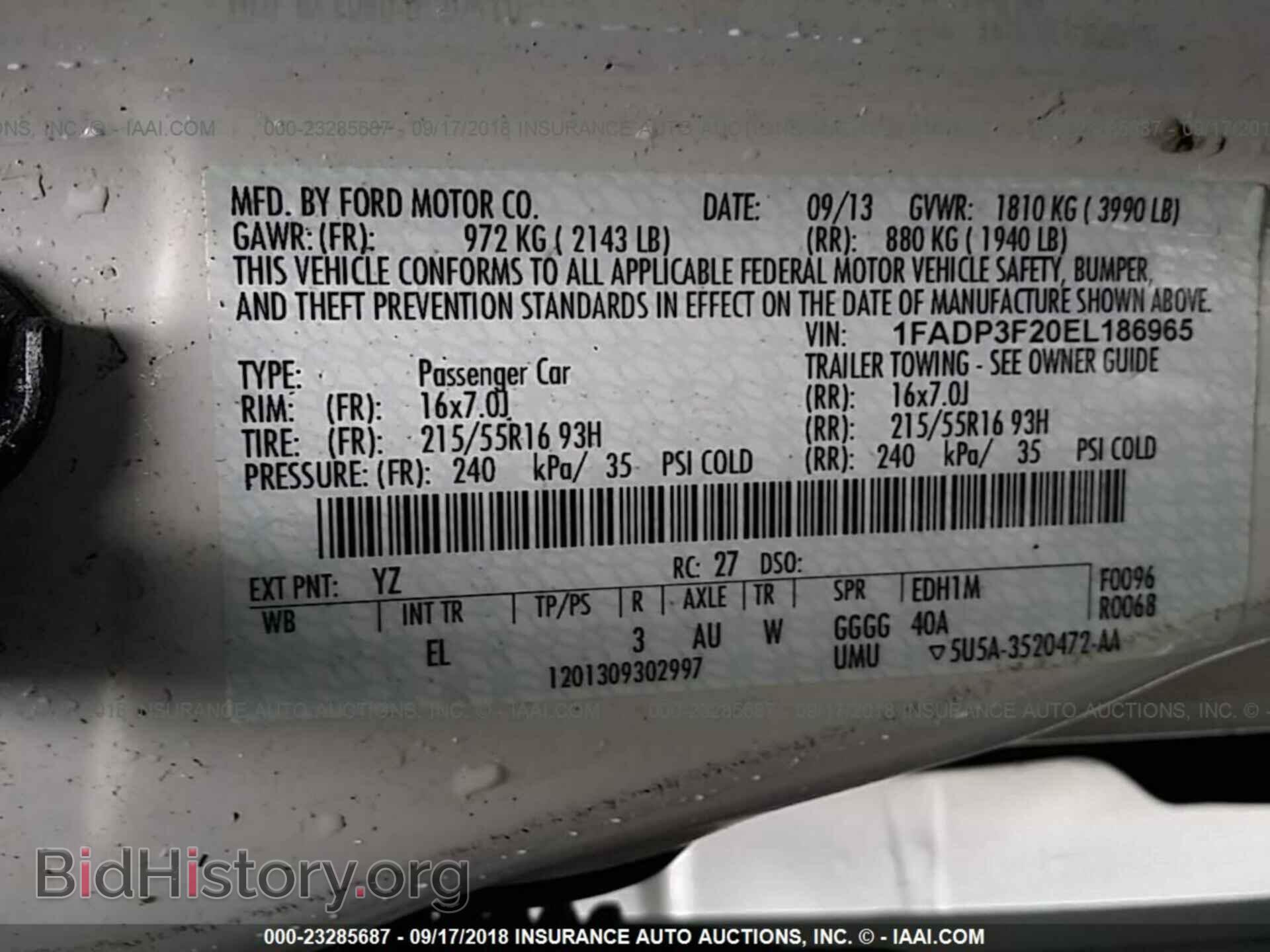 2014 Ford Focus - VIN: 1FADP3F20EL186965 - Фото 9