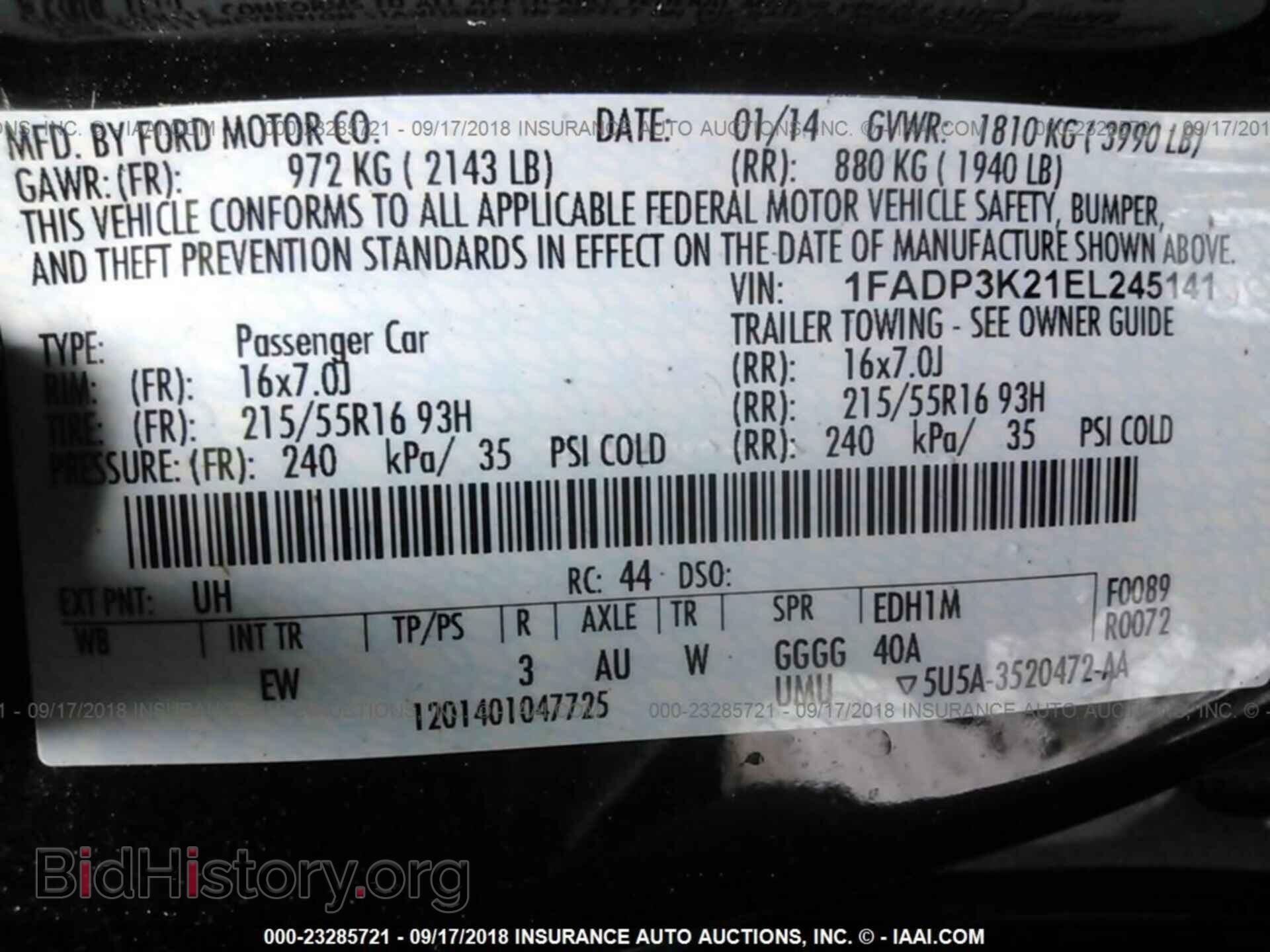 2014 Ford Focus - VIN: 1FADP3K21EL245141 - Фото 9
