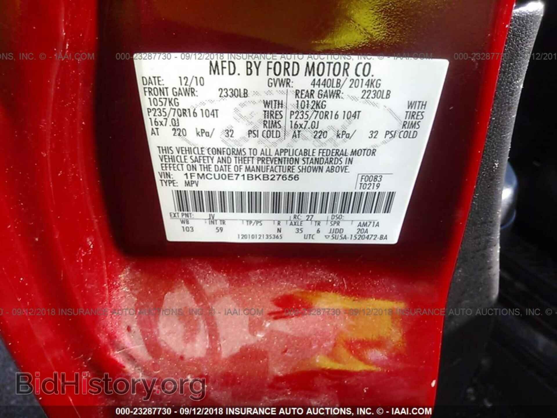 2011 Ford Escape - VIN: 1FMCU0E71BKB27656 - Photo 9