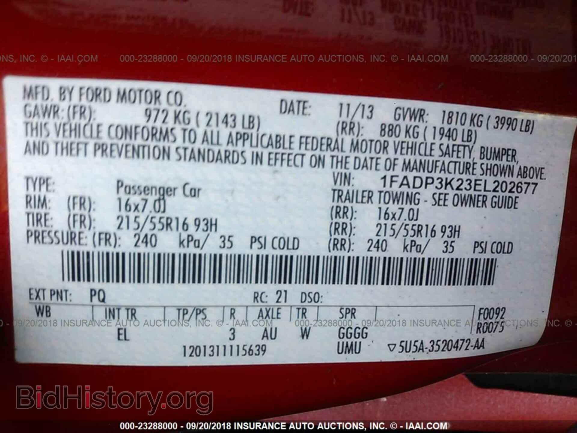 2014 FORD FOCUS - VIN: 1FADP3K23EL202677 - Photo 9