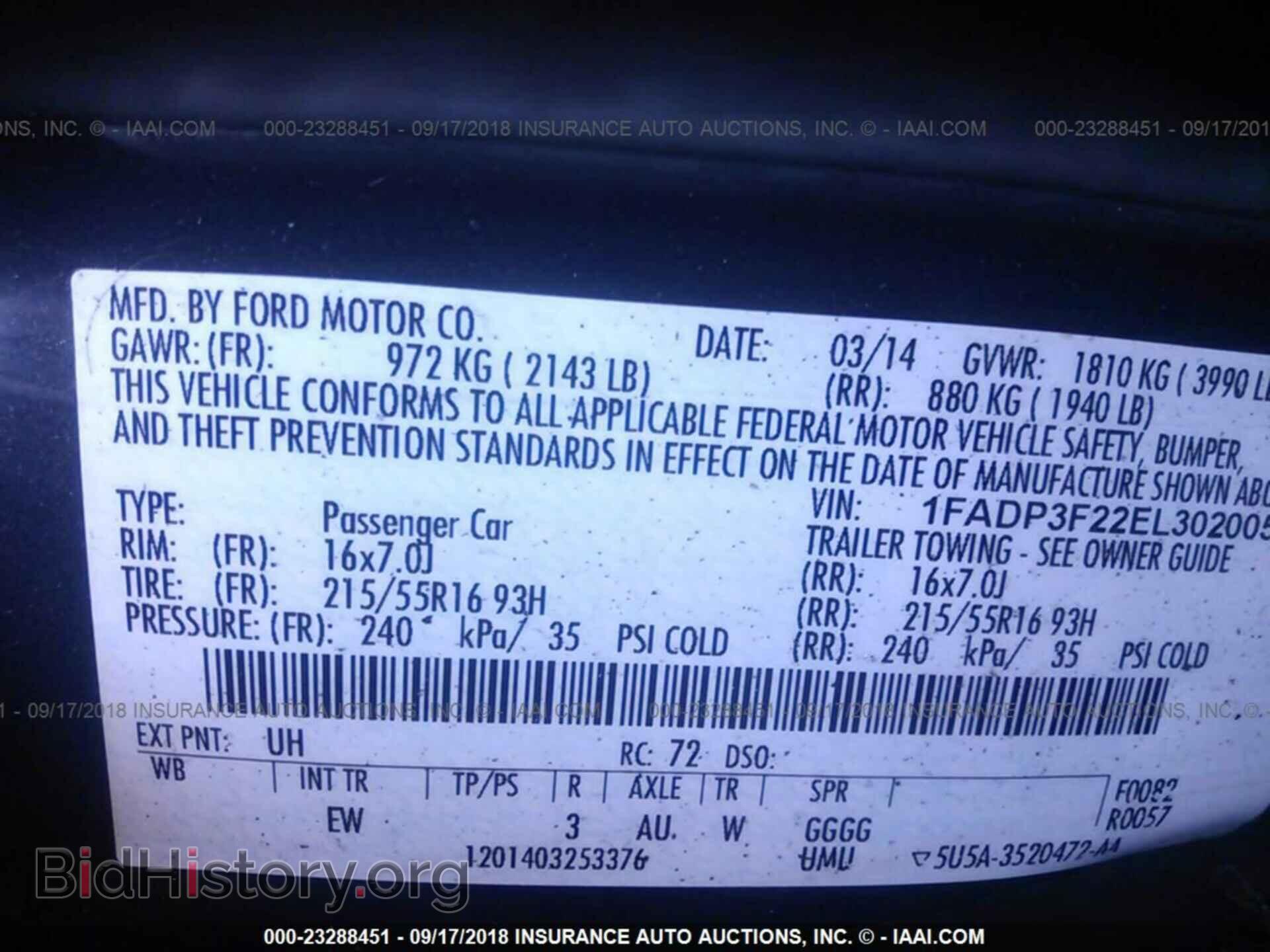 2014 Ford Focus - VIN: 1FADP3F22EL302005 - Фото 9