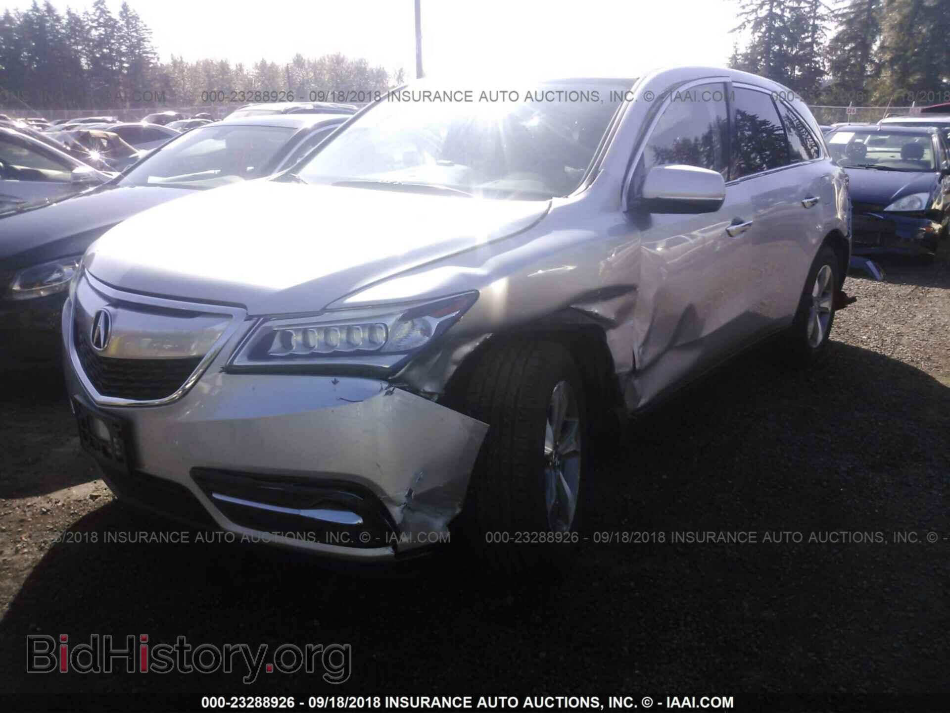 2014 Acura Mdx - VIN: 5FRYD4H26EB024184 - Фото 2