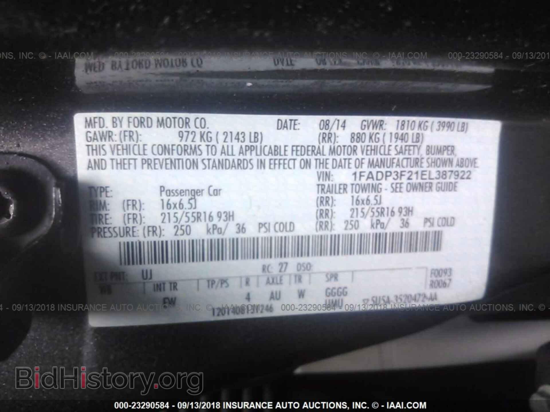 2014 Ford Focus - VIN: 1FADP3F21EL387922 - Фото 9