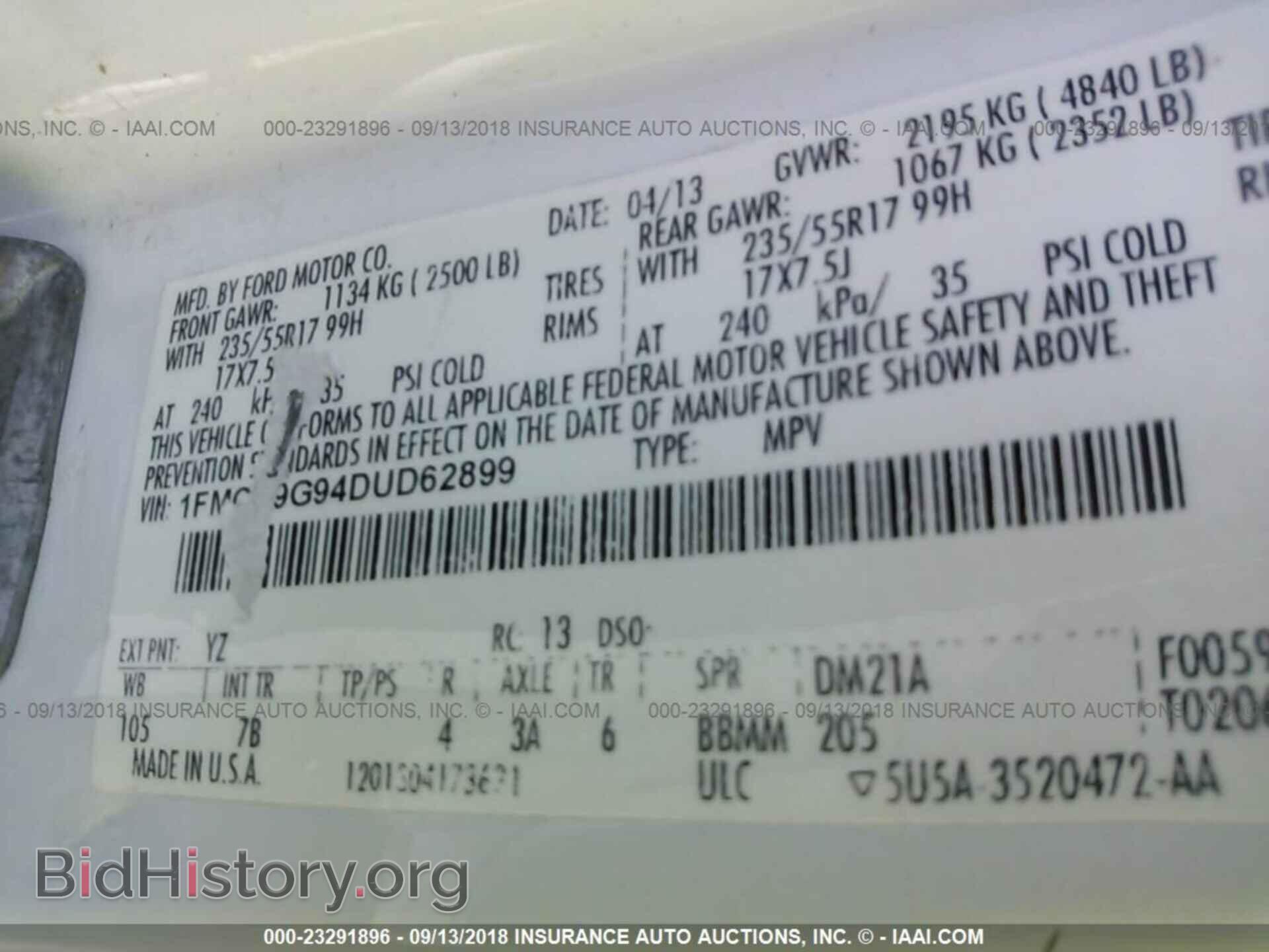 2013 Ford Escape - VIN: 1FMCU9G94DUD62899 - Photo 9