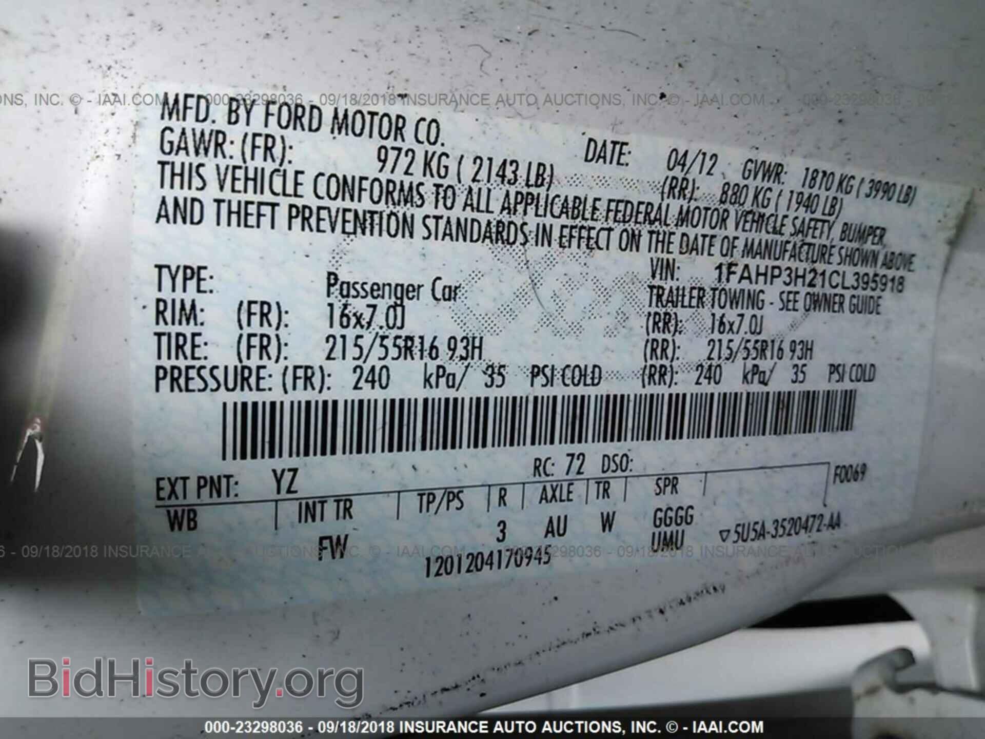 2012 Ford Focus - VIN: 1FAHP3H21CL395918 - Photo 9