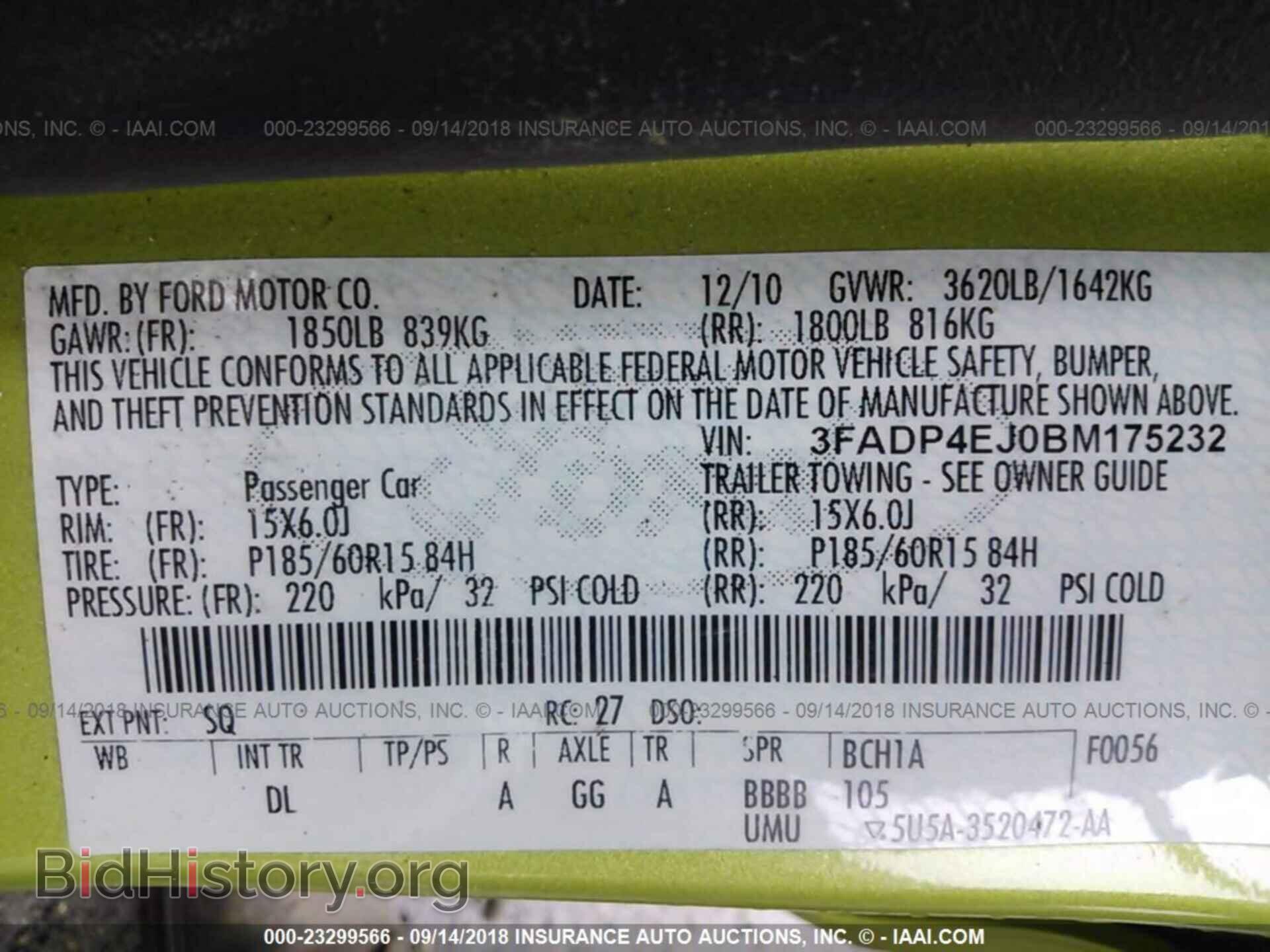 2011 Ford Fiesta - VIN: 3FADP4EJ0BM175232 - Фото 9