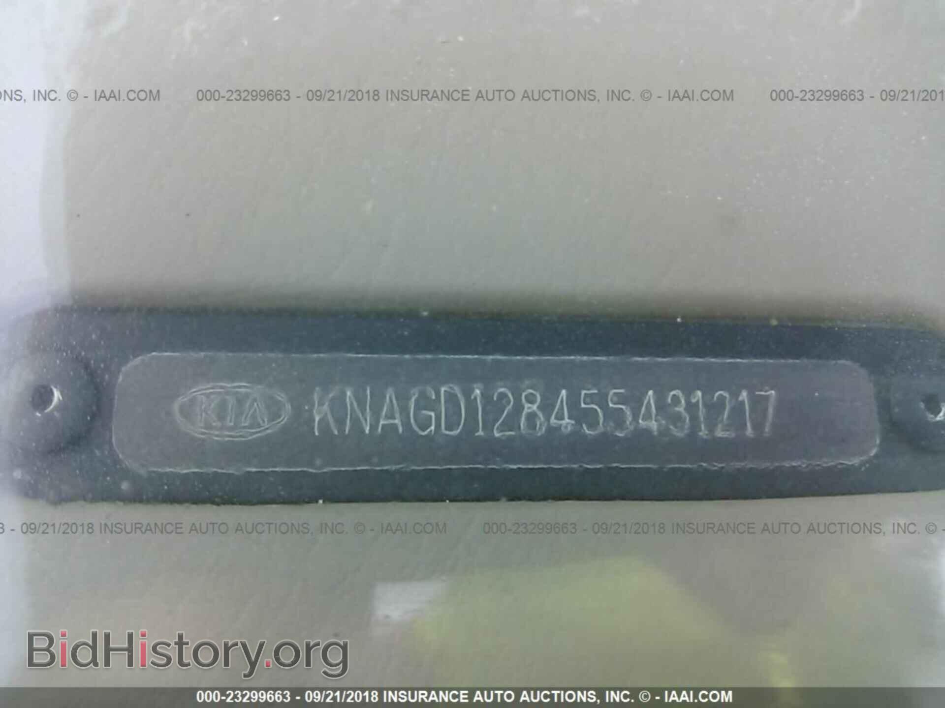 2005 KIA OPTIMA - VIN: KNAGD128455431217 - Фото 9