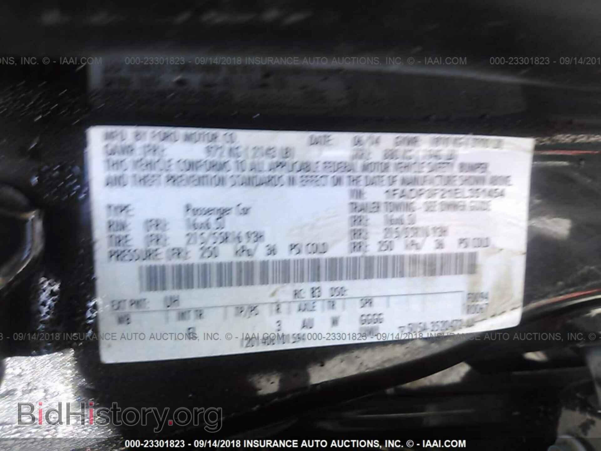 2014 FORD FOCUS - VIN: 1FADP3F21EL351454 - Фото 9
