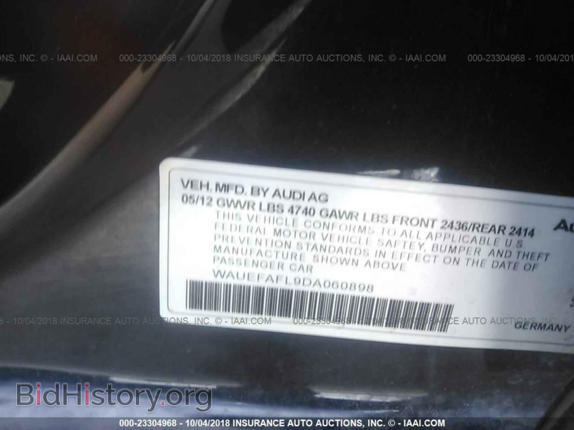2013 Audi A4 - VIN: WAUEFAFL9DA060898 - Фото 9