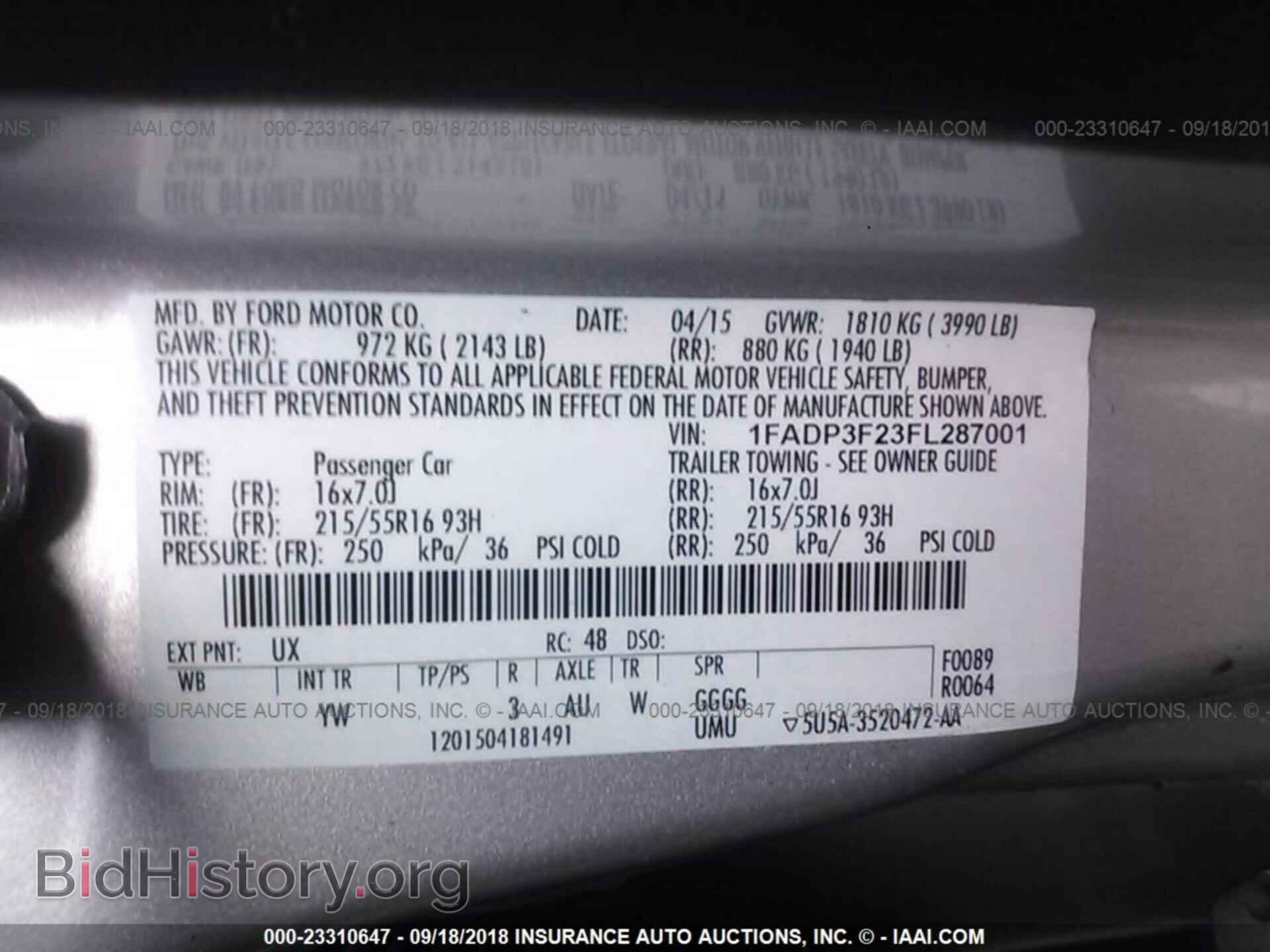 2015 Ford Focus - VIN: 1FADP3F23FL287001 - Photo 9