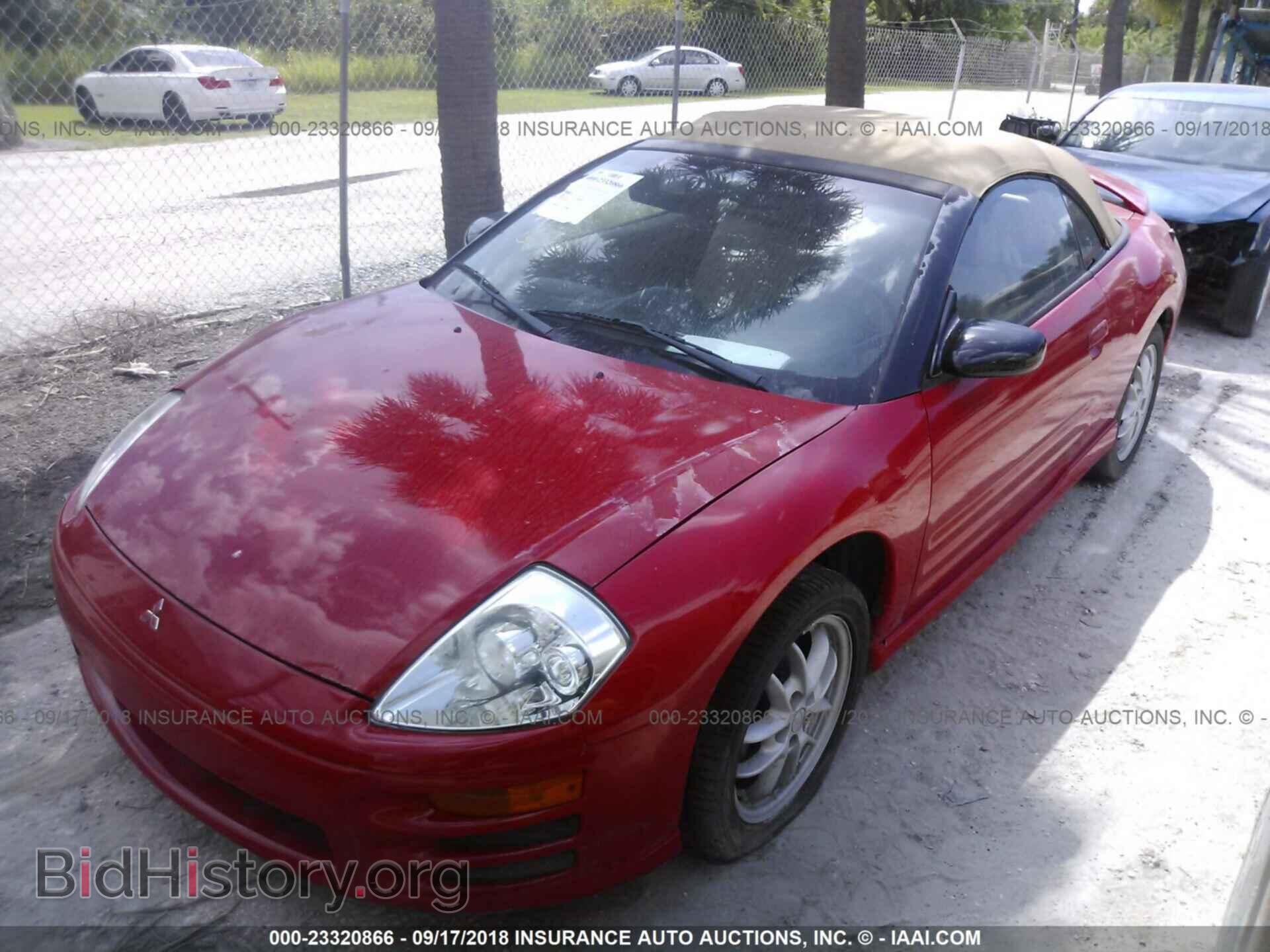 2001 MITSUBISHI ECLIPSE - VIN: 4A3AE85H61E184476 - Фото 2