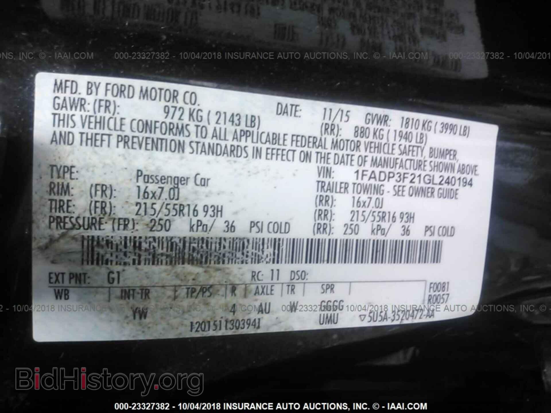 2016 FORD FOCUS - VIN: 1FADP3F21GL240194 - Photo 9
