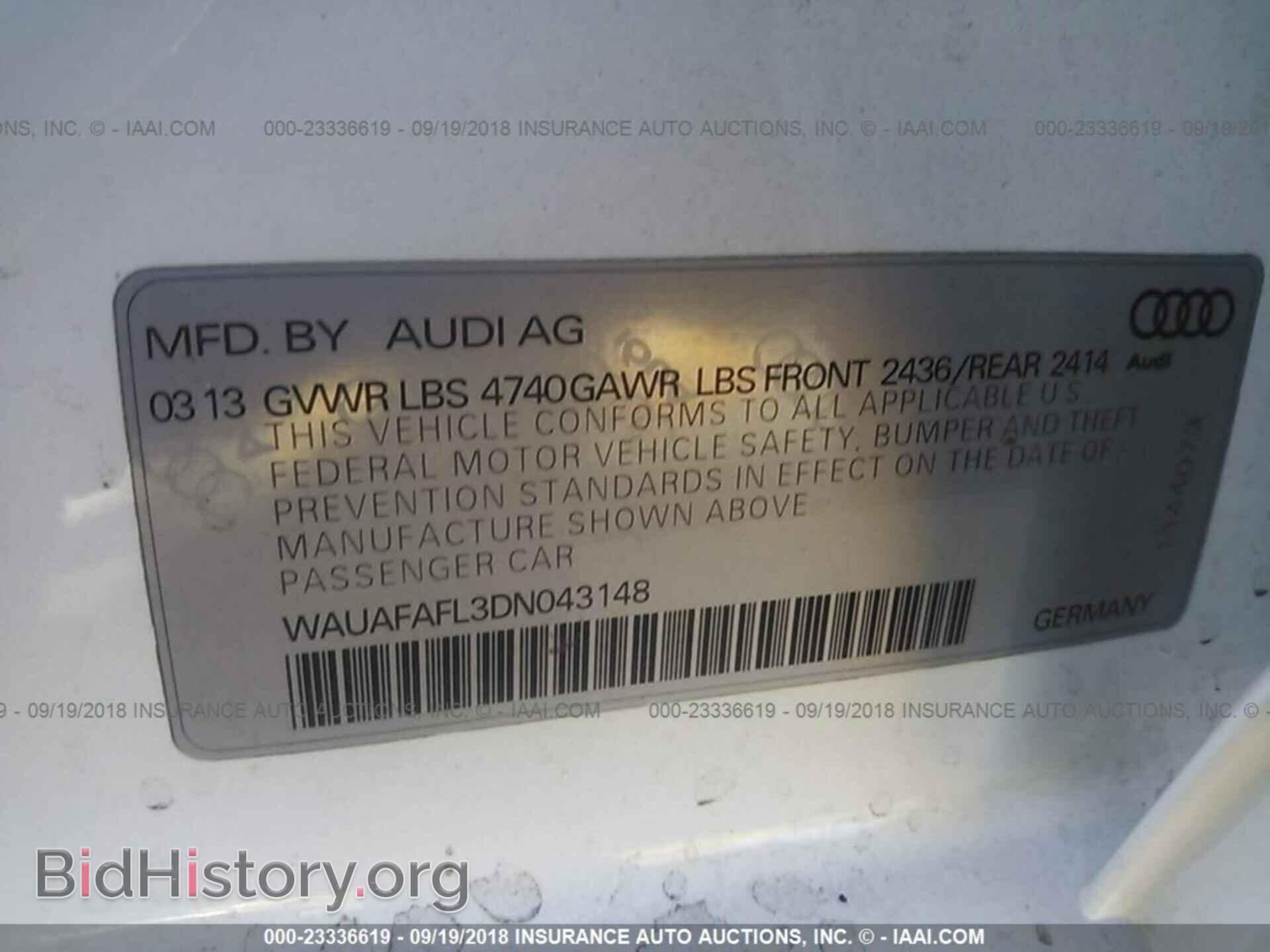 2013 Audi A4 - VIN: WAUAFAFL3DN043148 - Photo 9