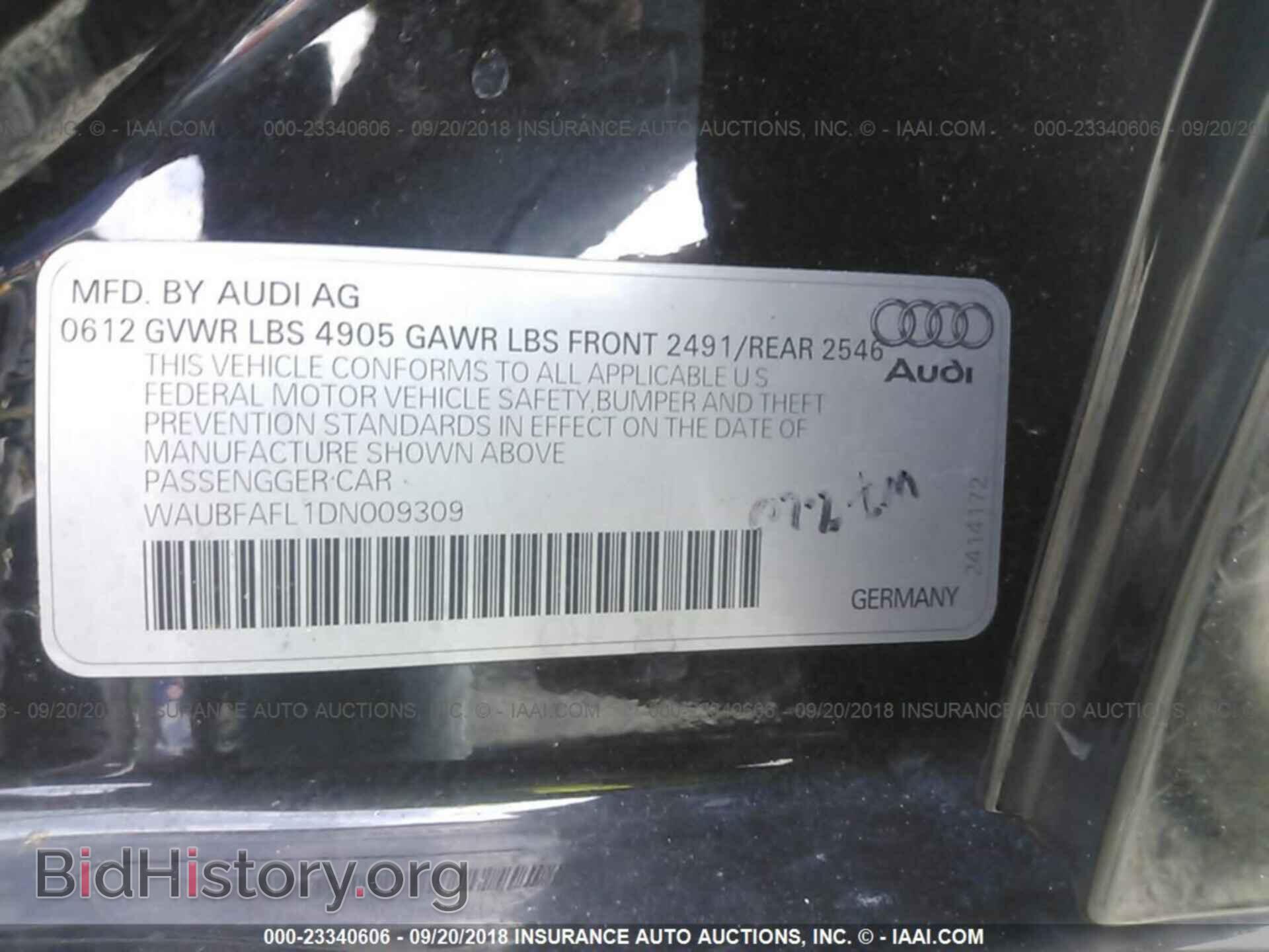 2013 Audi A4 - VIN: WAUBFAFL1DN009309 - Фото 9