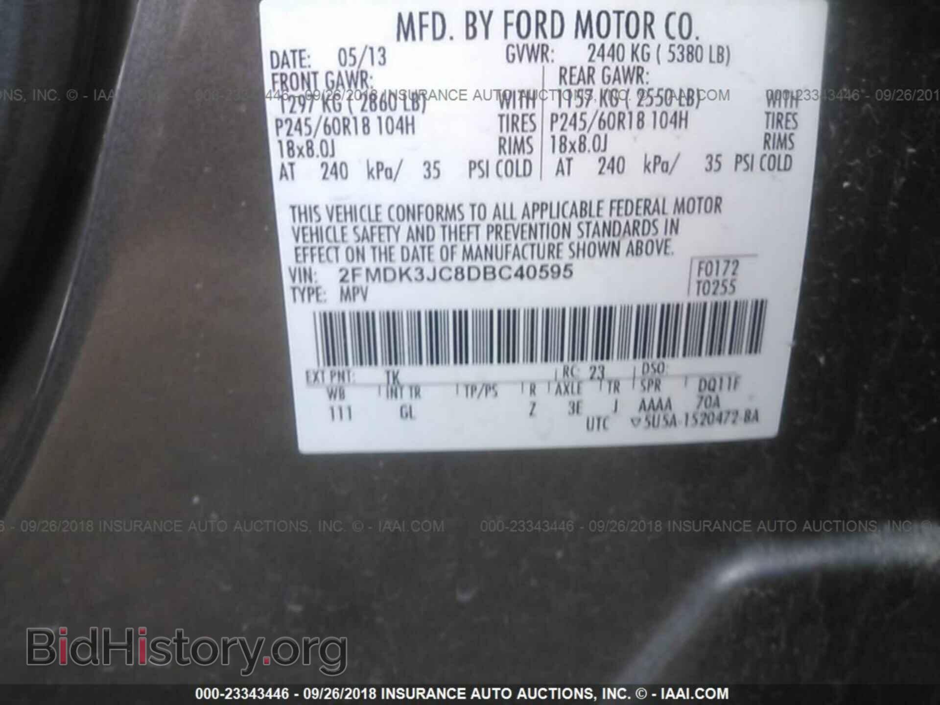 2013 Ford Edge - VIN: 2FMDK3JC8DBC40595 - Photo 9