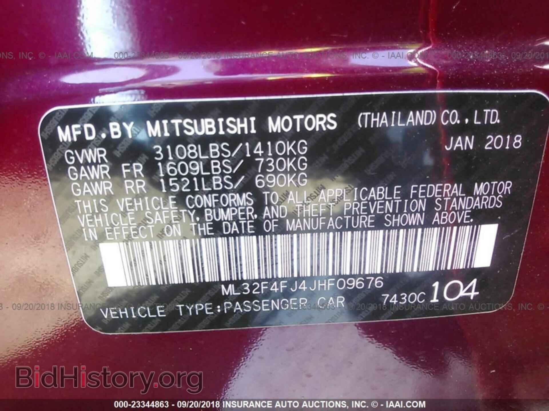 2018 Mitsubishi Mirage - VIN: ML32F4FJ4JHF09676 - Фото 9