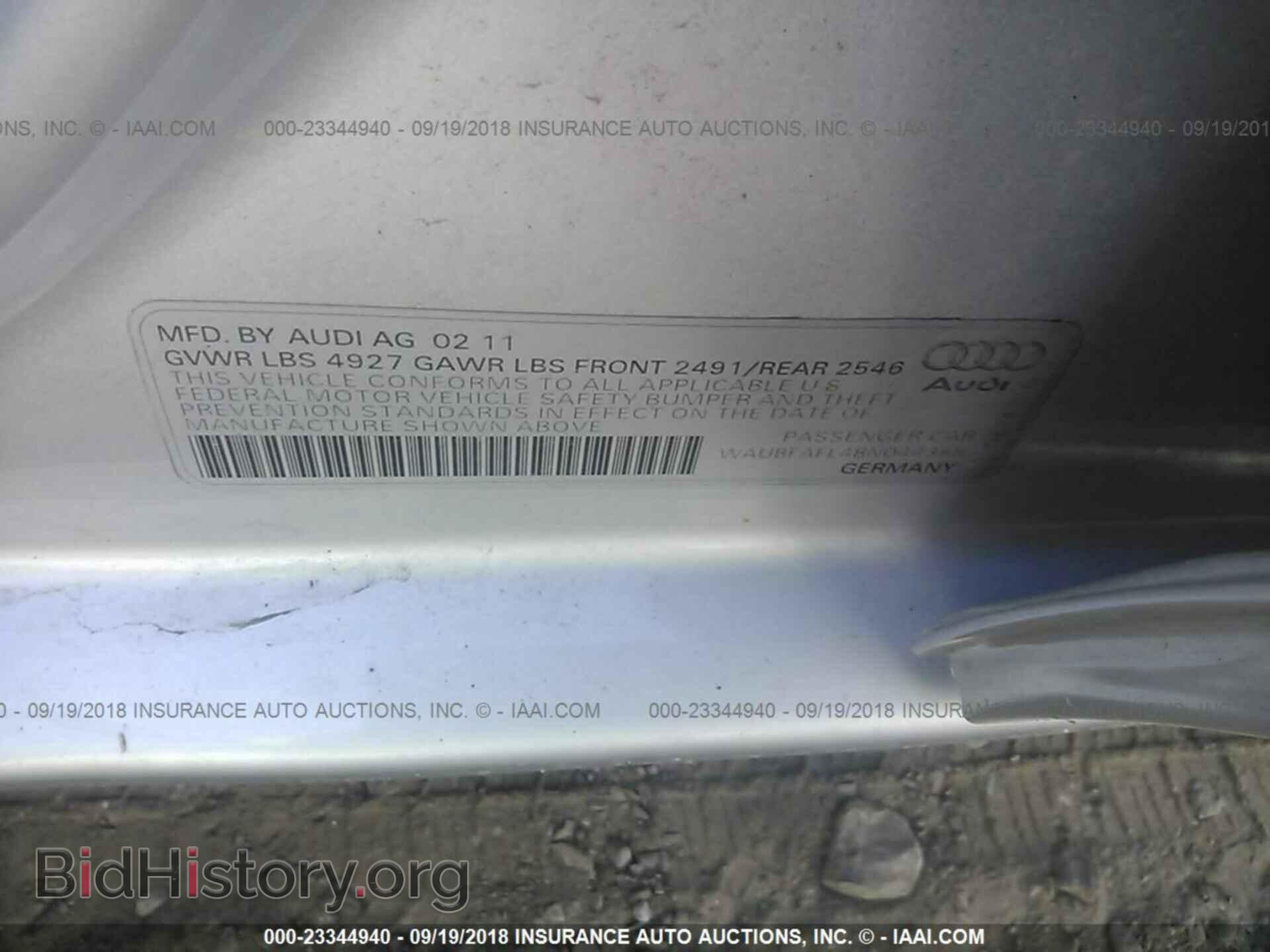 2011 Audi A4 - VIN: WAUBFAFL4BN044388 - Фото 9