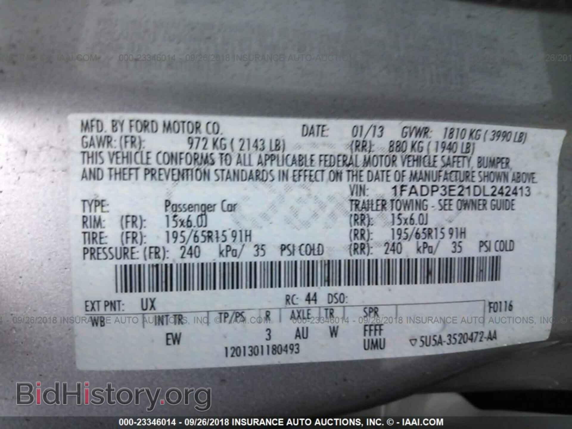 2013 FORD FOCUS - VIN: 1FADP3E21DL242413 - Photo 9