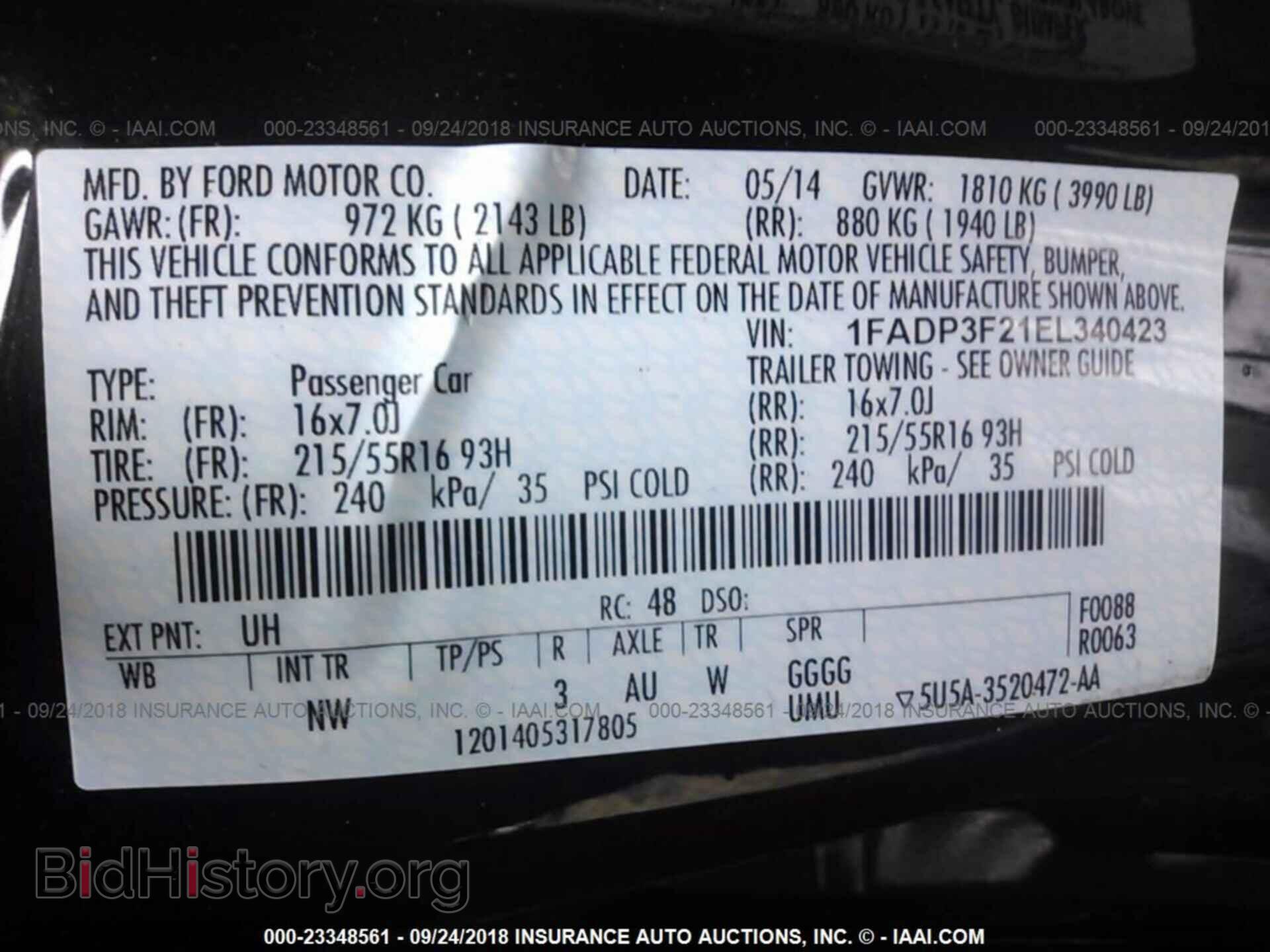 2014 Ford Focus - VIN: 1FADP3F21EL340423 - Фото 9