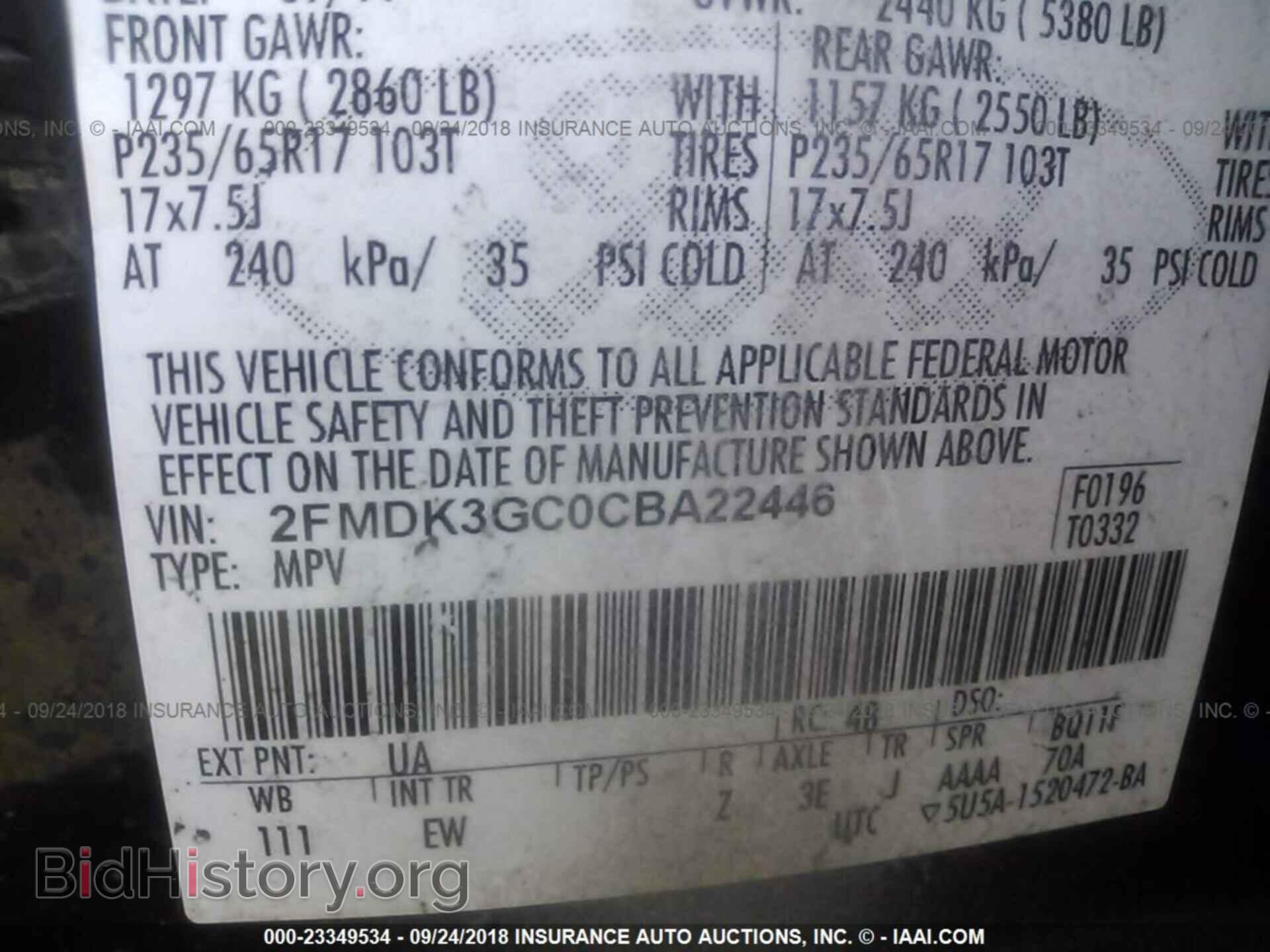 2012 Ford Edge - VIN: 2FMDK3GC0CBA22446 - Фото 9