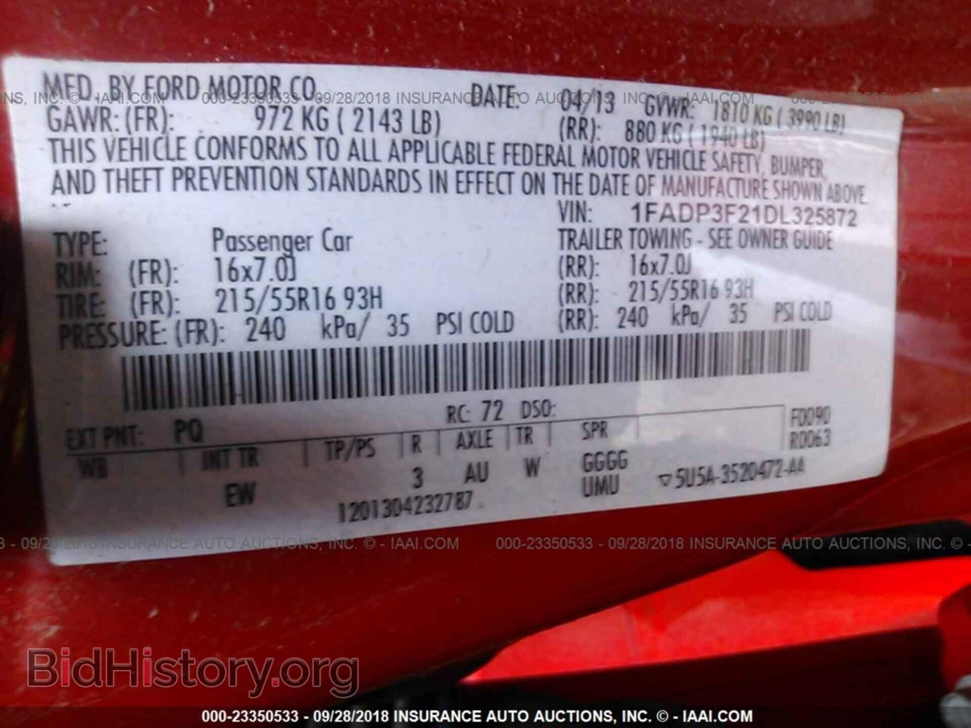 2013 FORD FOCUS - VIN: 1FADP3F21DL325872 - Photo 9