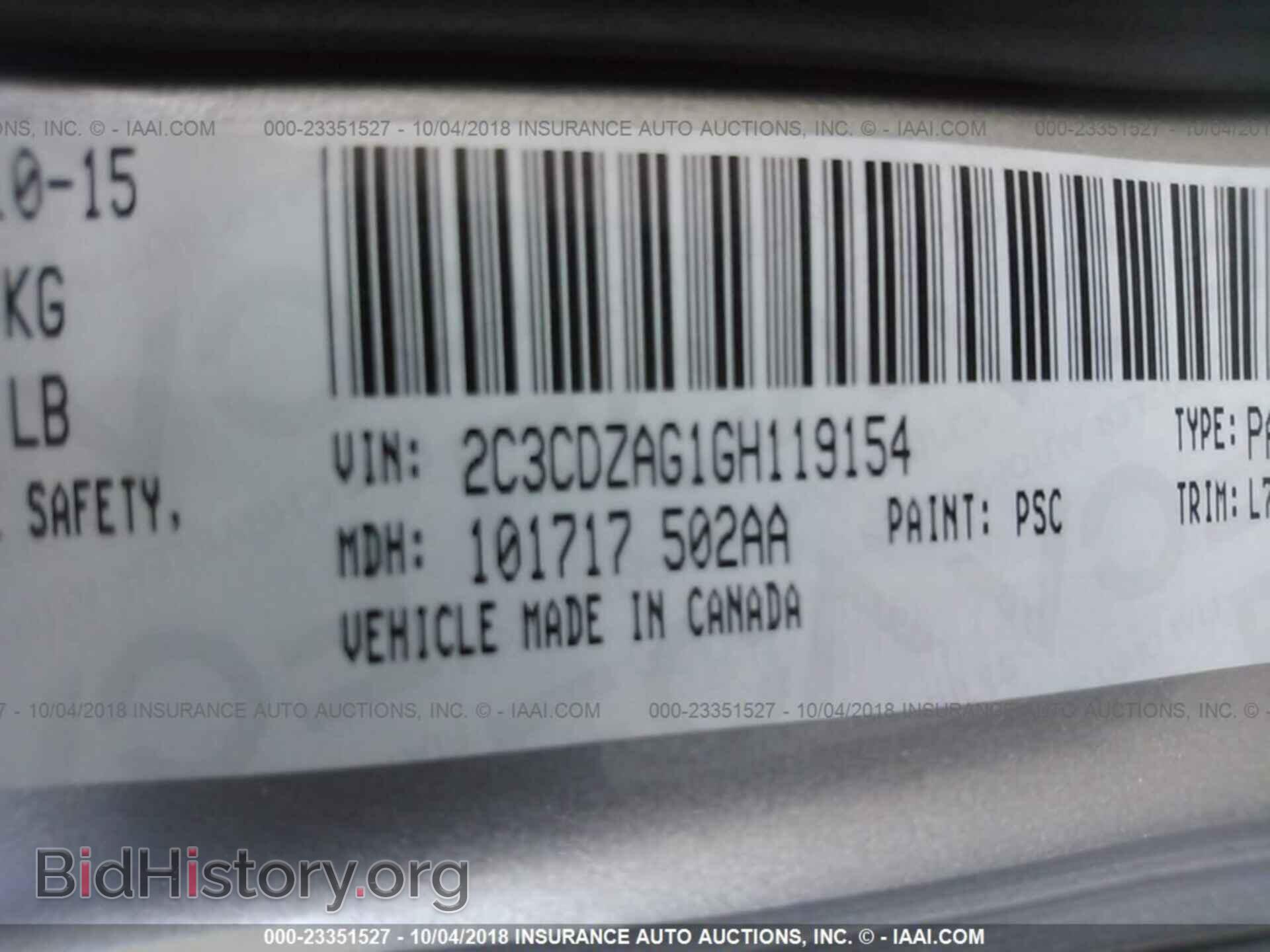 2016 Dodge Challenger - VIN: 2C3CDZAG1GH119154 - Photo 9