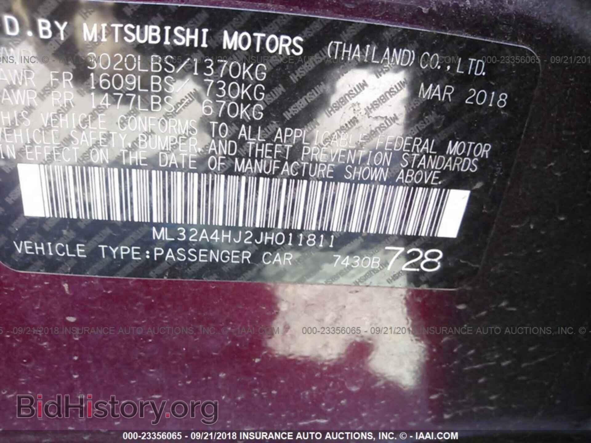 2018 MITSUBISHI MIRAGE - VIN: ML32A4HJ2JH011811 - Фото 9
