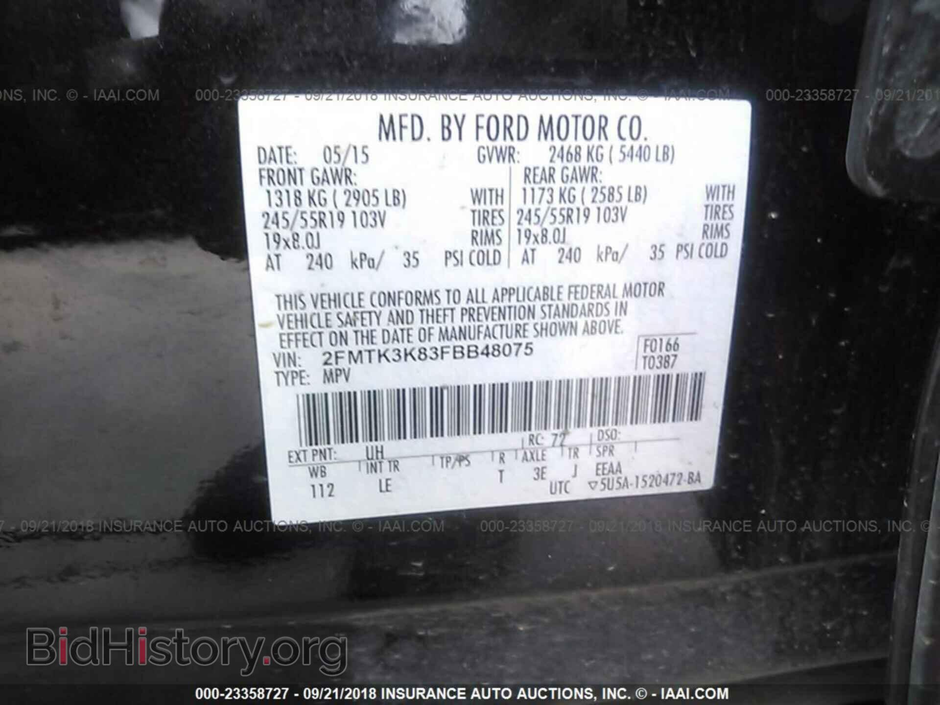 2015 Ford Edge - VIN: 2FMTK3K83FBB48075 - Photo 9