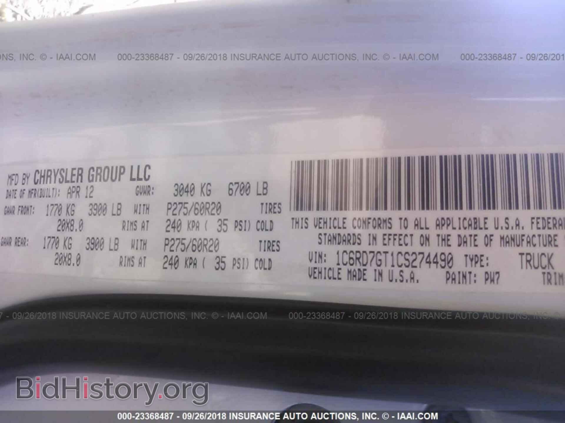 2012 Dodge Ram 1500 - VIN: 1C6RD7GT1CS274490 - Photo 9