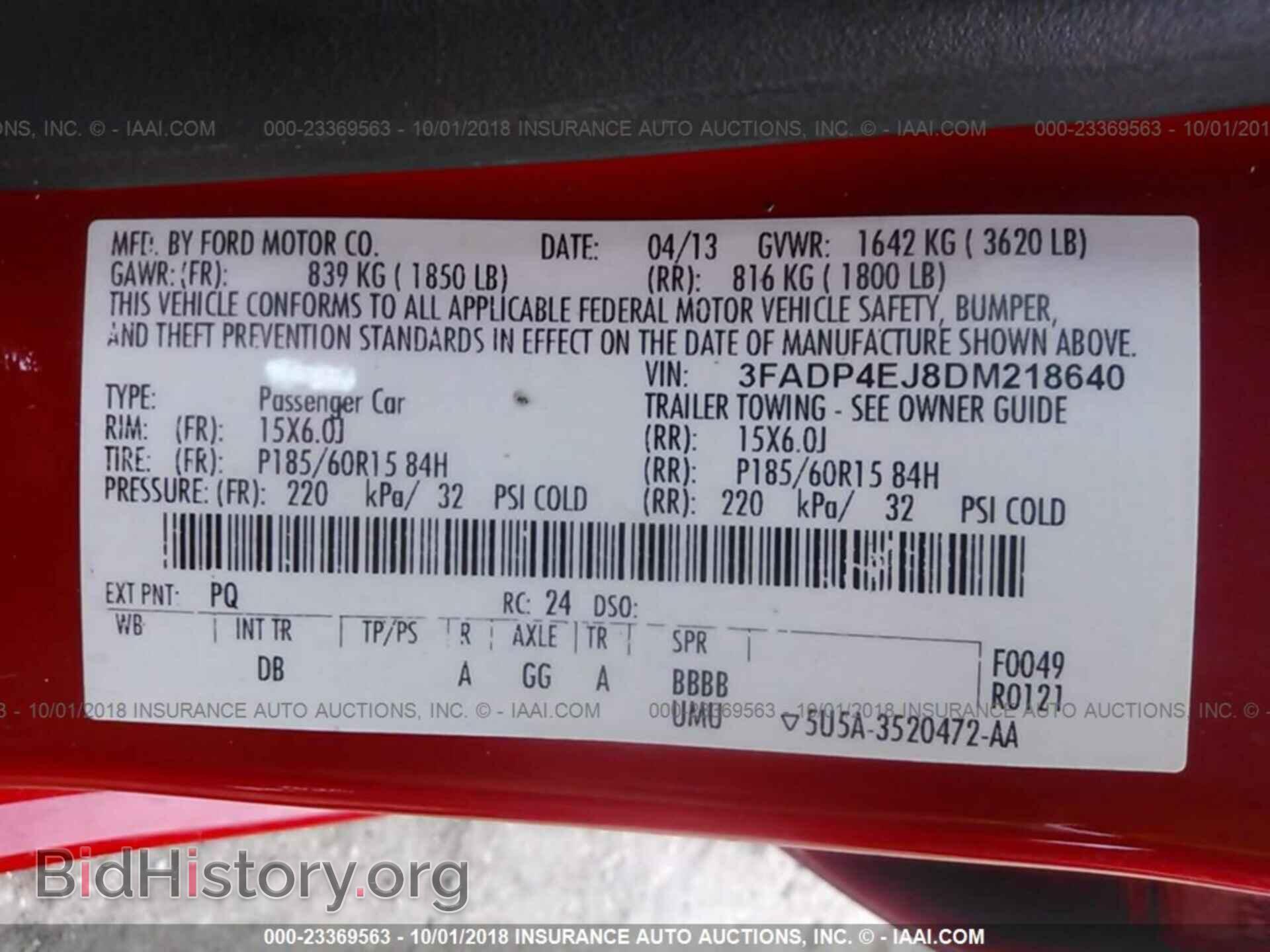 2013 Ford Fiesta - VIN: 3FADP4EJ8DM218640 - Фото 9