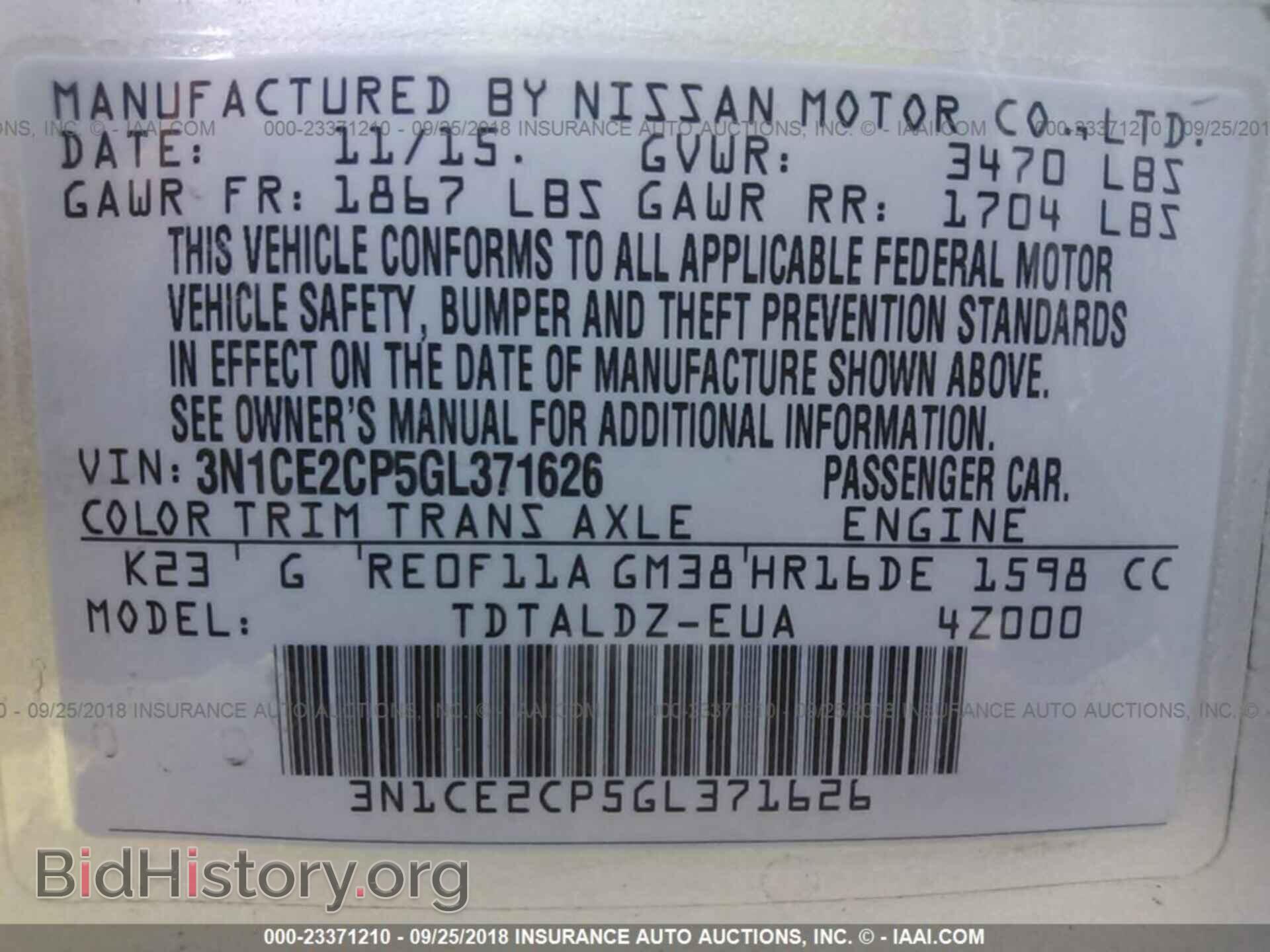 2016 NISSAN VERSA NOTE - VIN: 3N1CE2CP5GL371626 - Photo 9