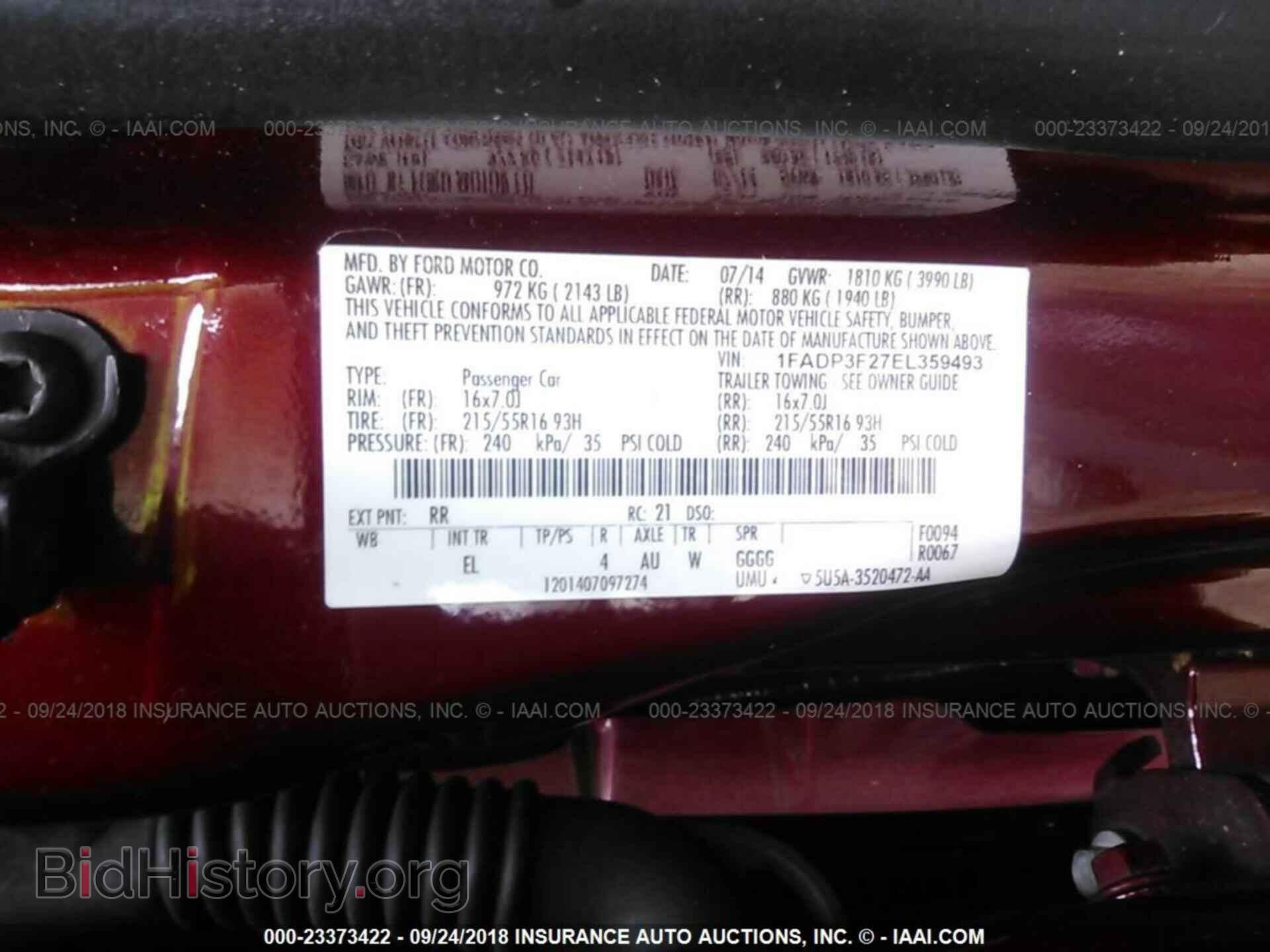 2014 Ford Focus - VIN: 1FADP3F27EL359493 - Фото 9