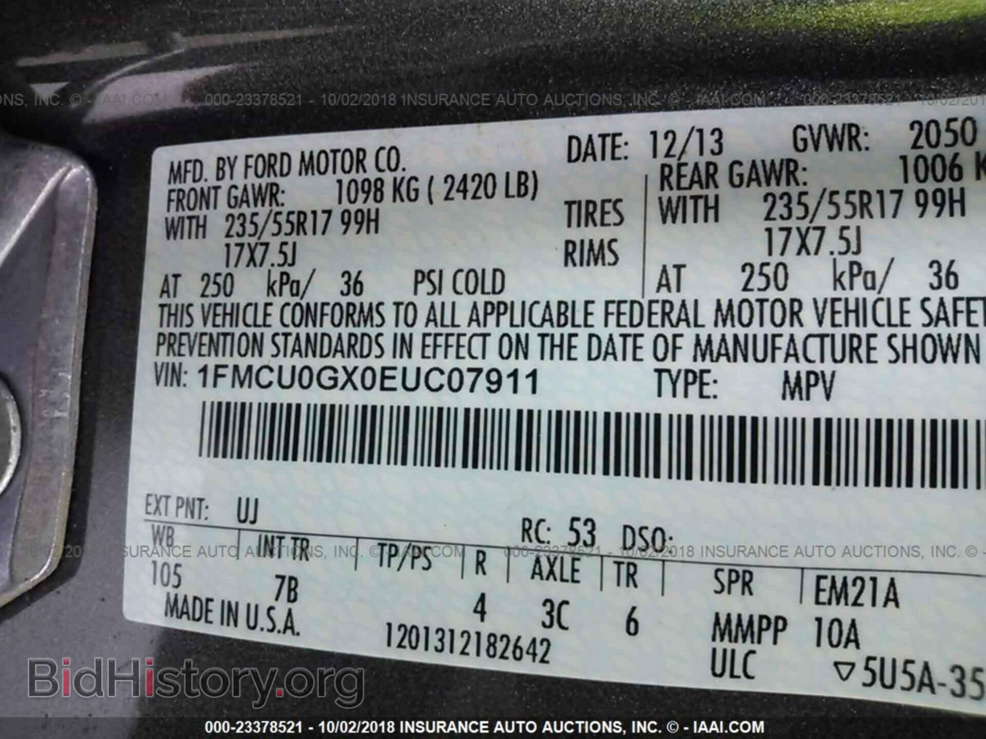 2014 Ford Escape - VIN: 1FMCU0GX0EUC07911 - Photo 9