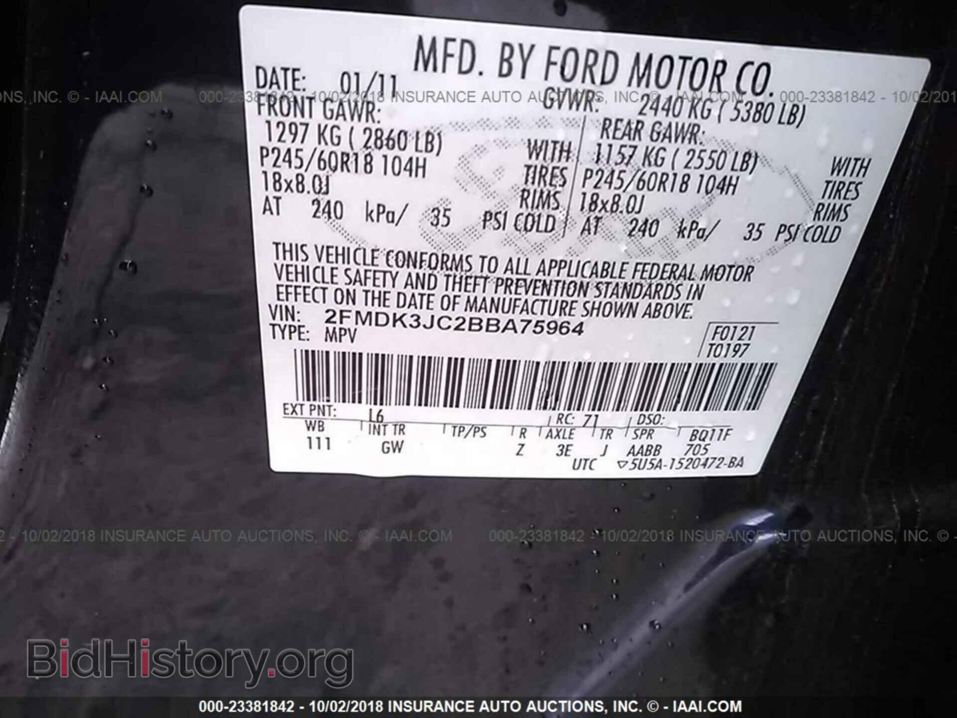 2011 Ford Edge - VIN: 2FMDK3JC2BBA75964 - Photo 9