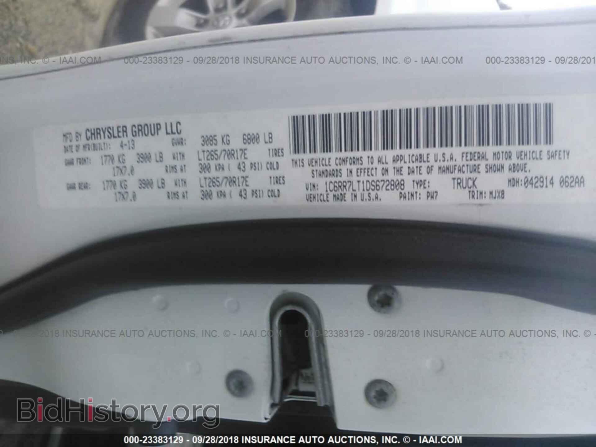 2013 RAM 1500 - VIN: 1C6RR7LT1DS672808 - Photo 9