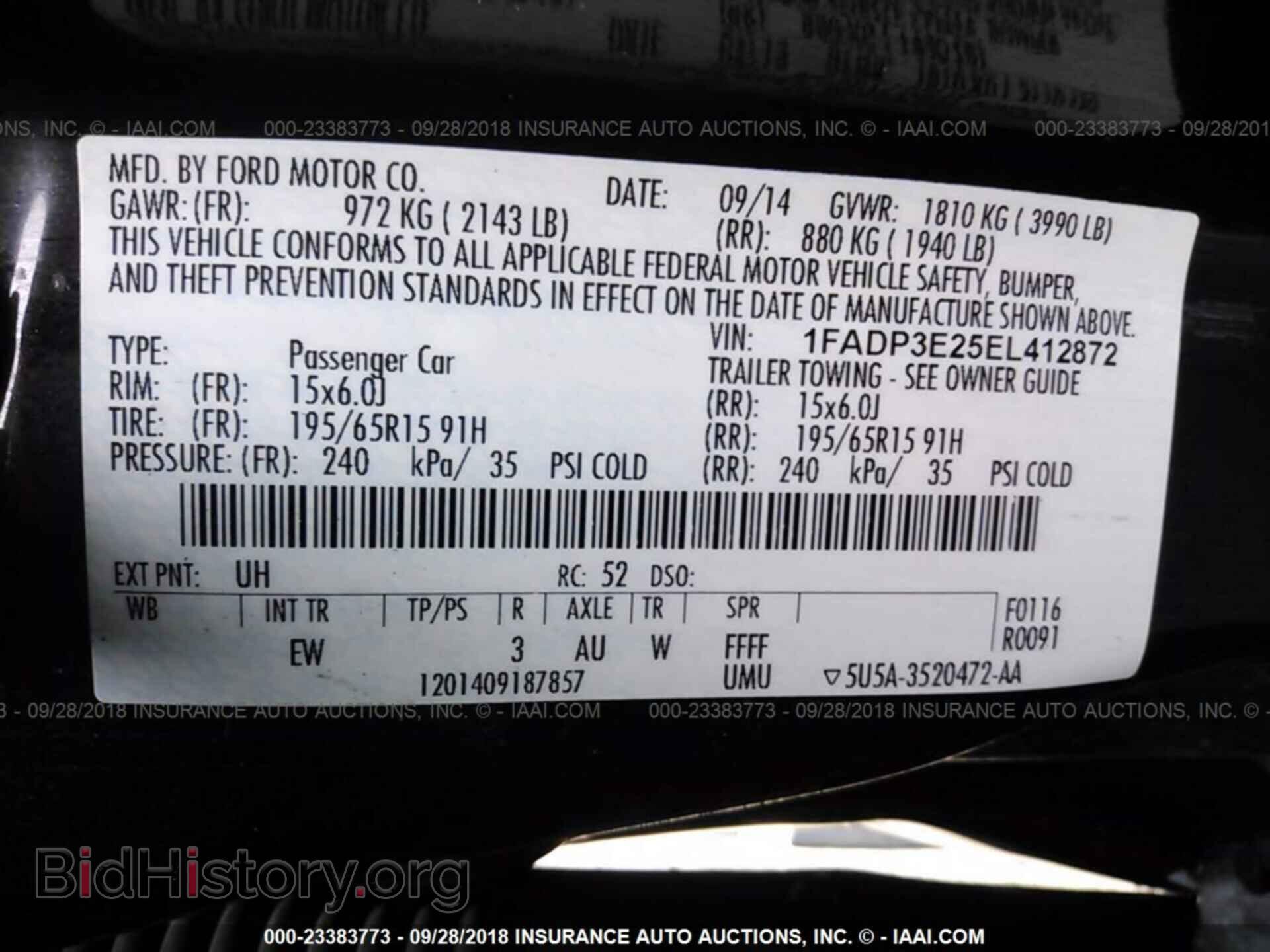 2014 Ford Focus - VIN: 1FADP3E25EL412872 - Фото 9